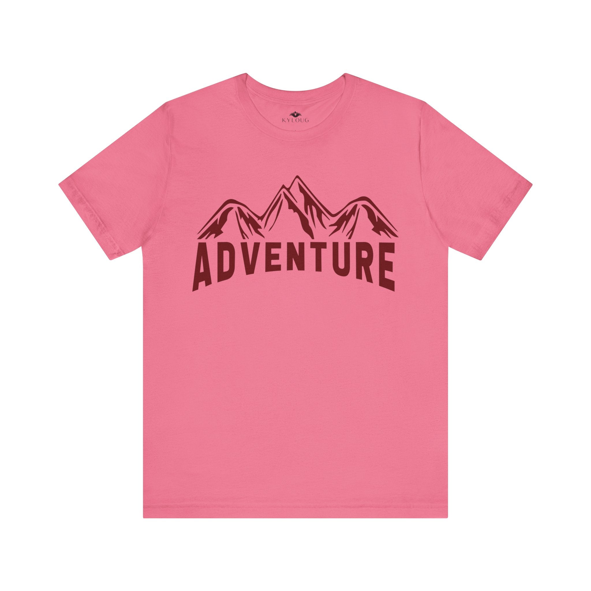 Adventure Text Printed round neck T-Shirt for women, men