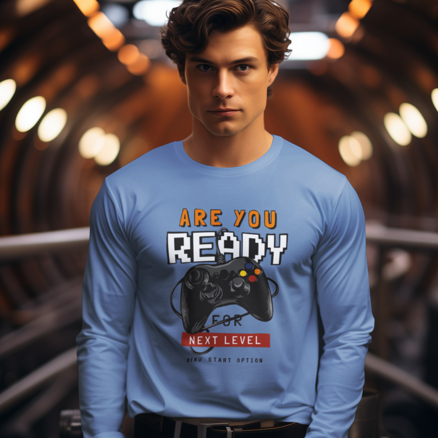 Men Ultra Cotton Long Sleeve classic fit round neck streetwear T-shirt