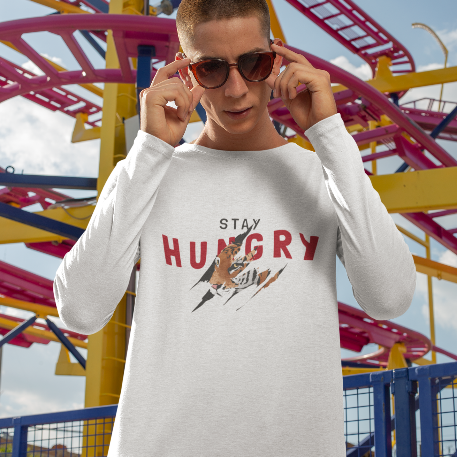 Men Ultra Cotton Long Sleeve sreetwear Tee