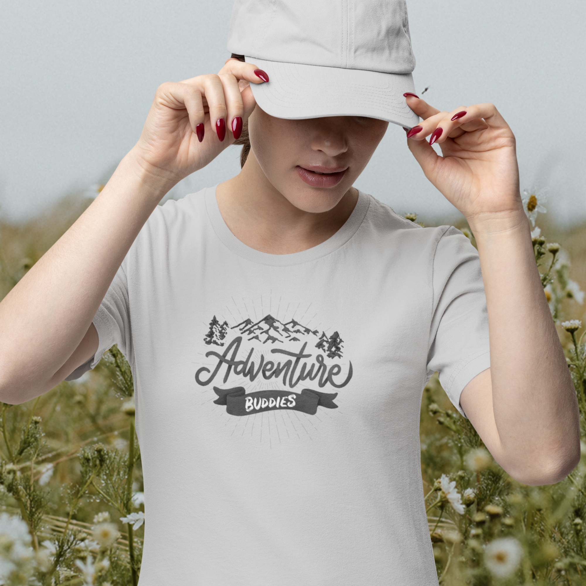 Adventure Text Printed T-Shirt round neck Unisex