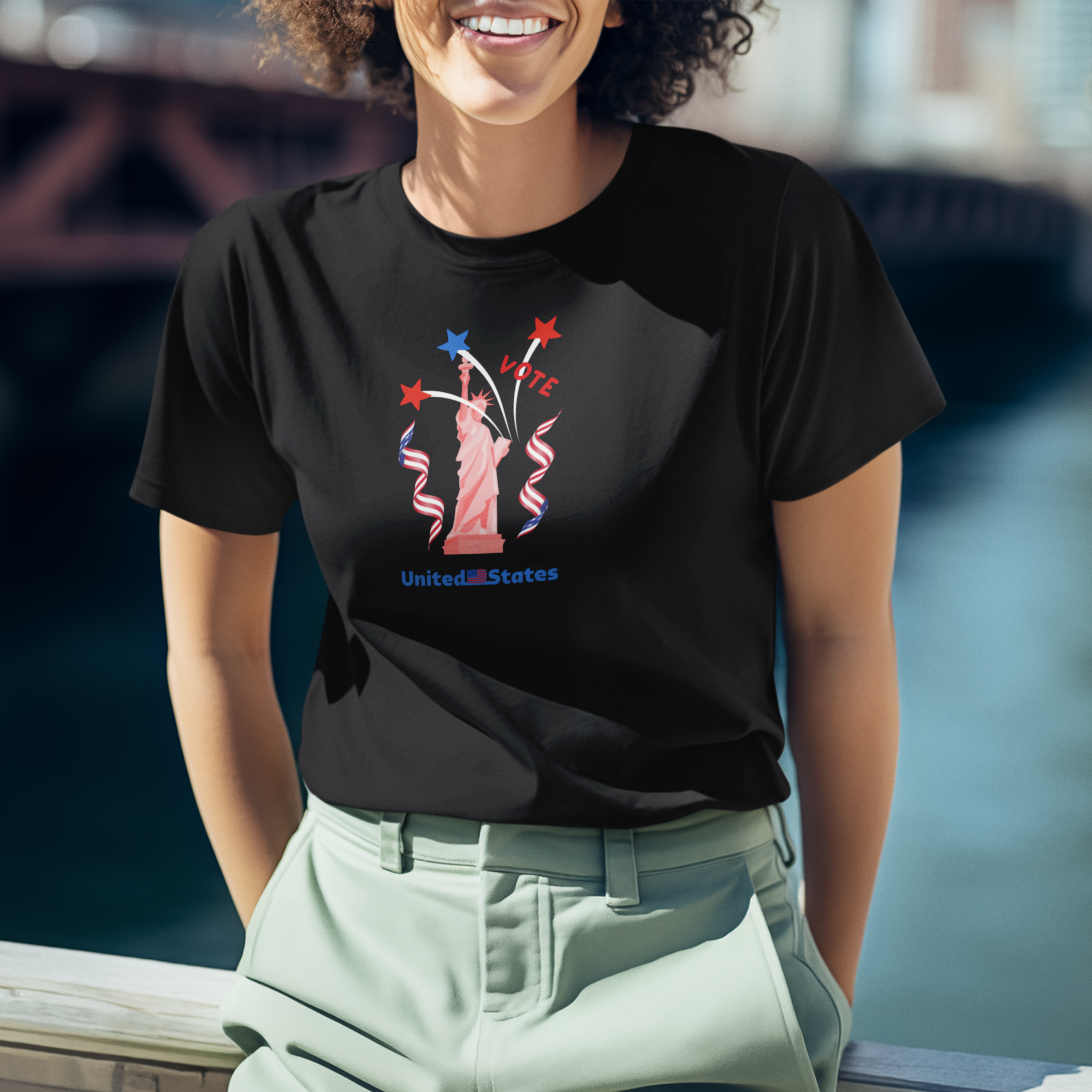 Vote America round neck classic fit T-Shirt for Women