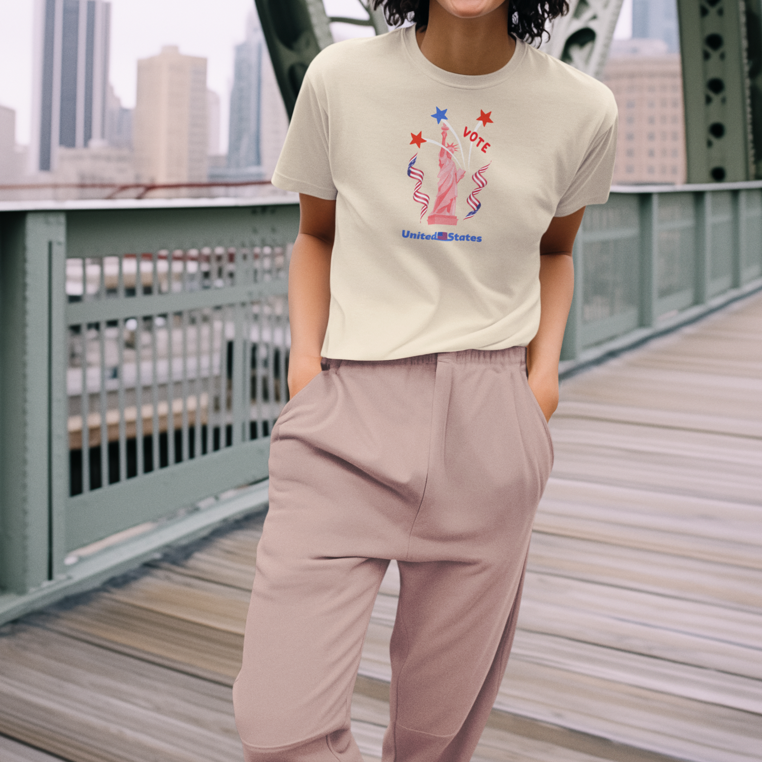 Vote America round neck classic fit T-Shirt for Women