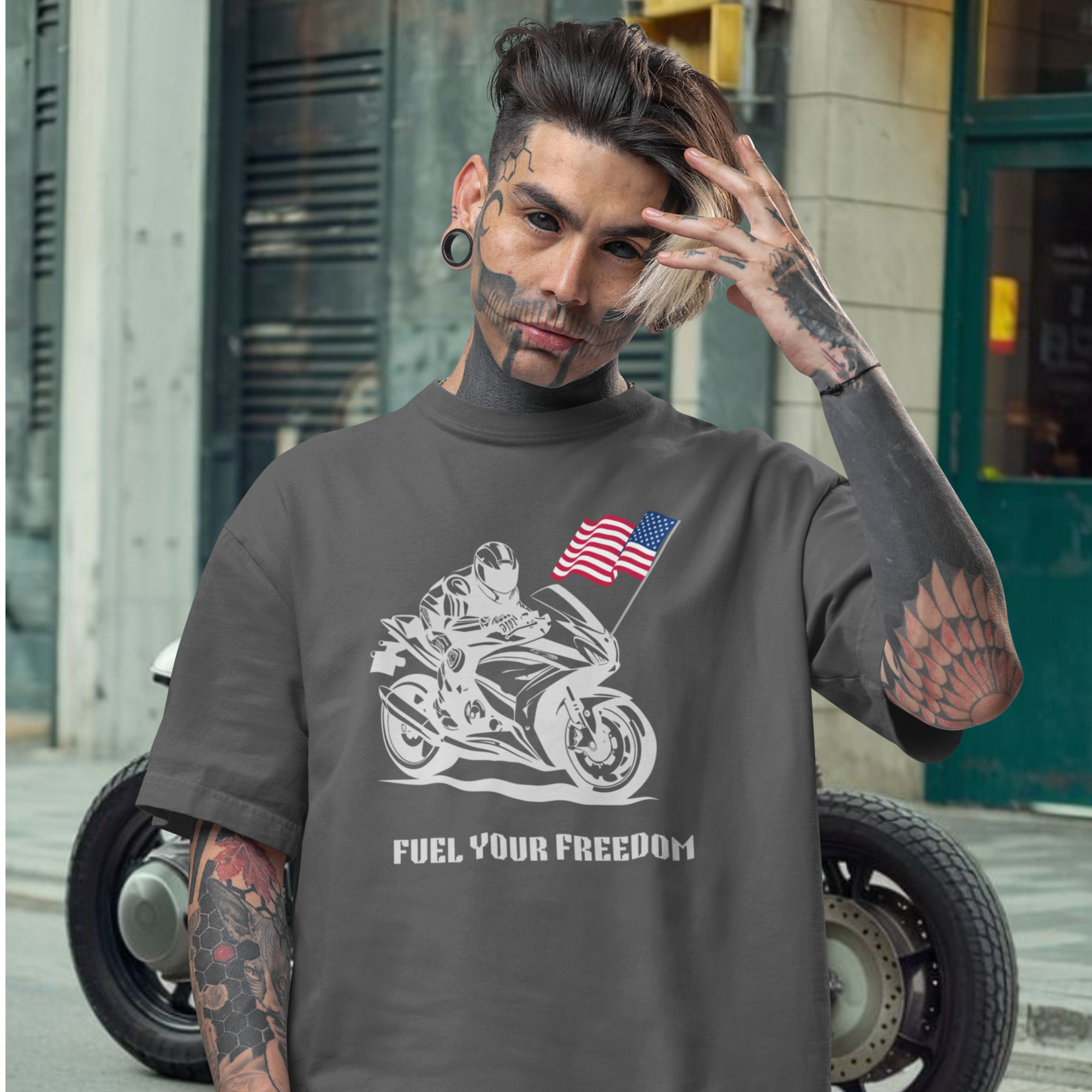 Men bike racing special graphic printed ultra-Cotton Tee