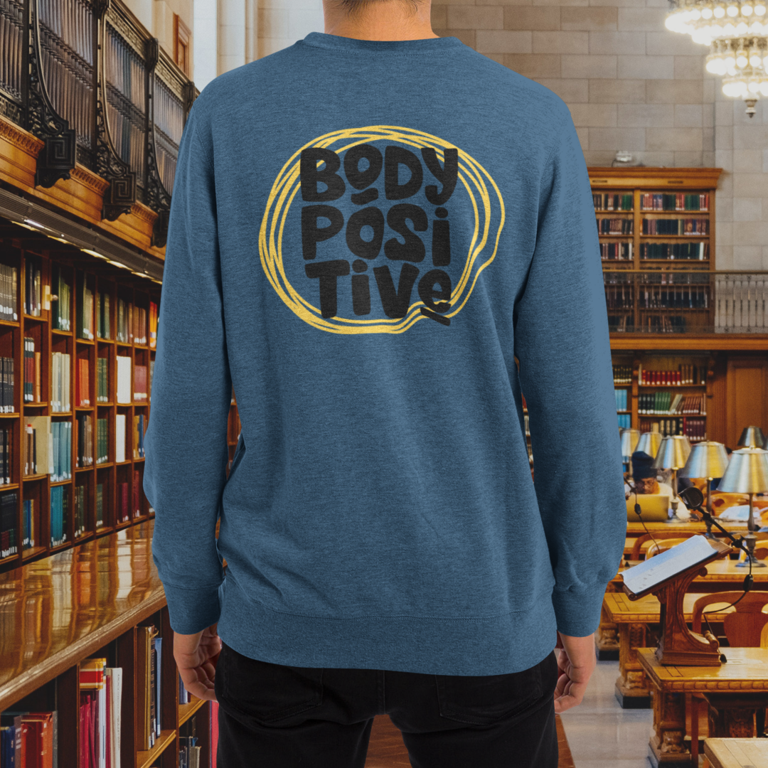 Motivation text back printed round neck oversized Sweatshirt for Men