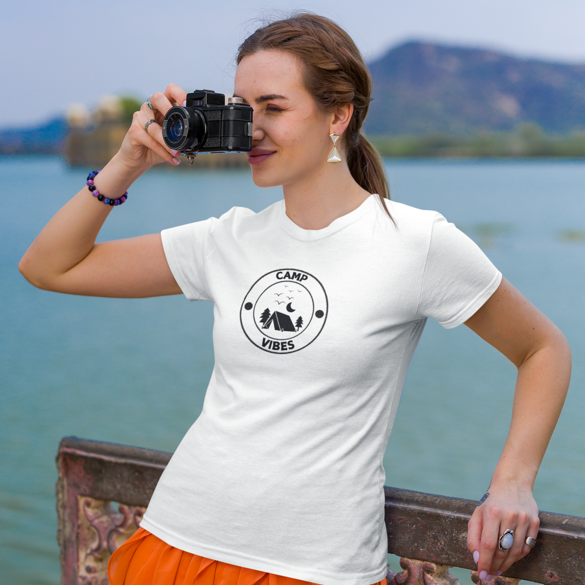 Camping mood classic fit round neck T-Shirt men Women