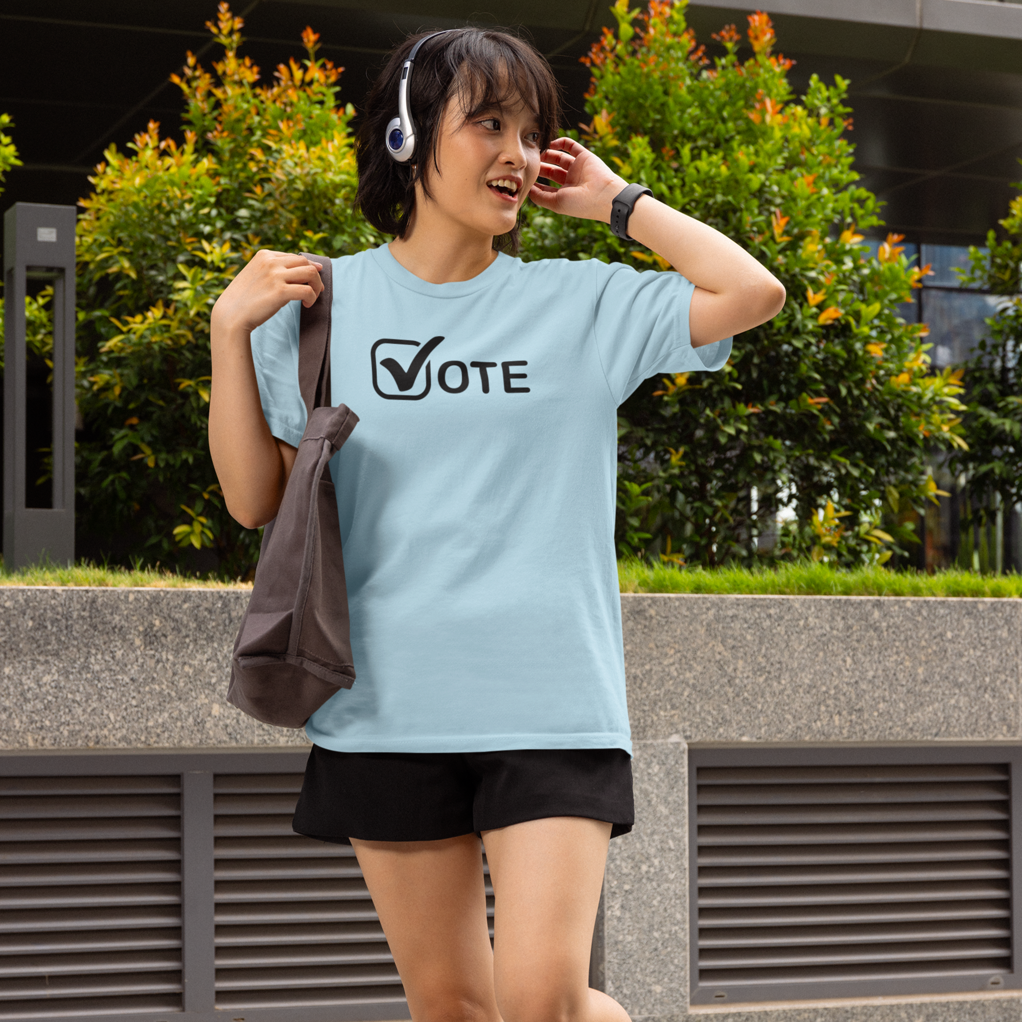 Vote America round neck classic fit t shirt for women