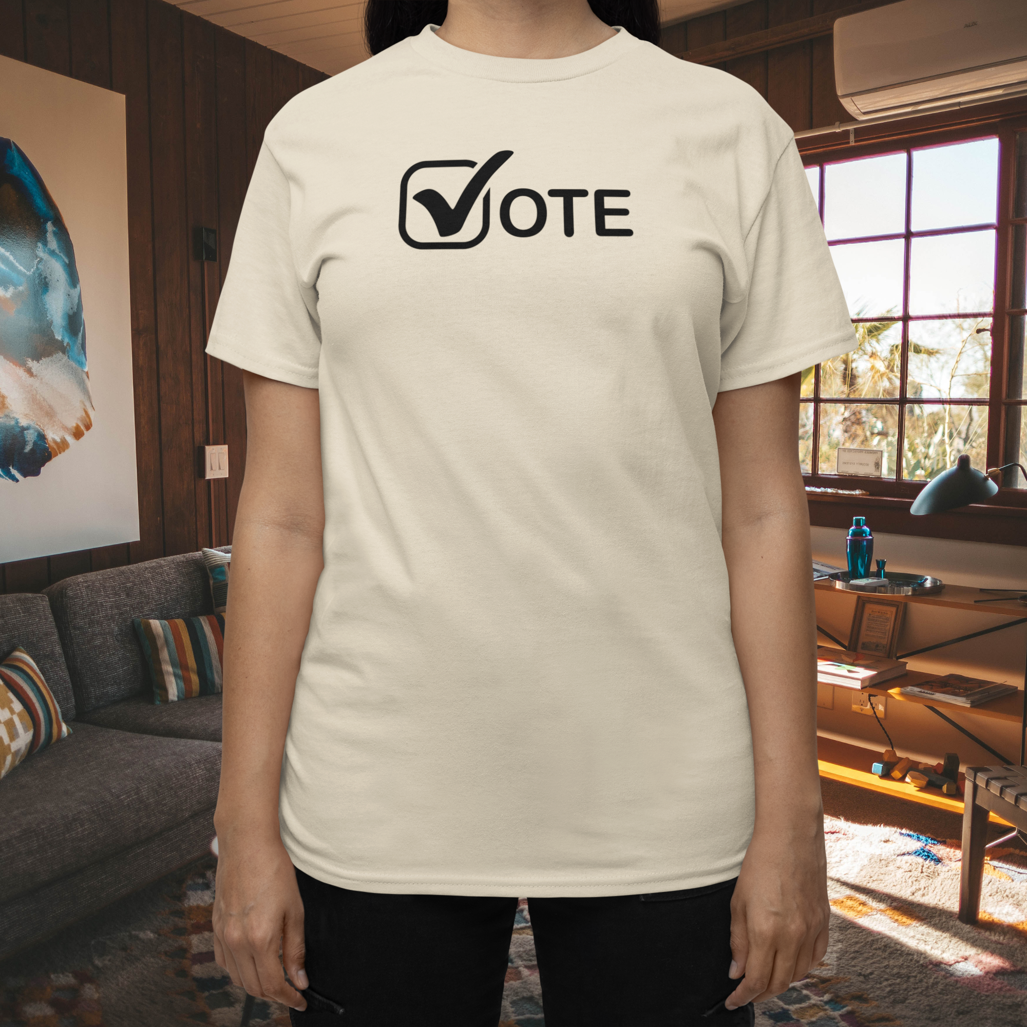 Vote America round neck classic fit t shirt for women