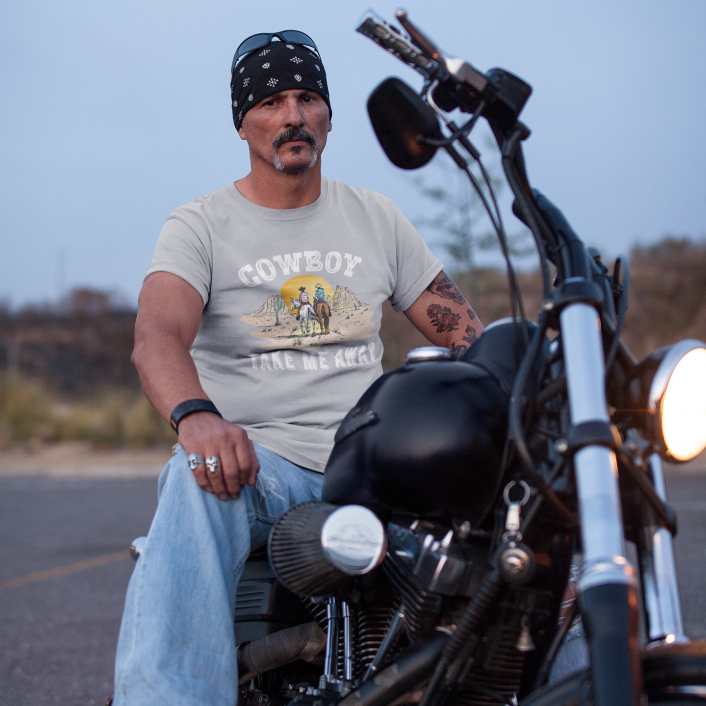 Cowboy Unisex Short Sleeve round neck T-Shirt