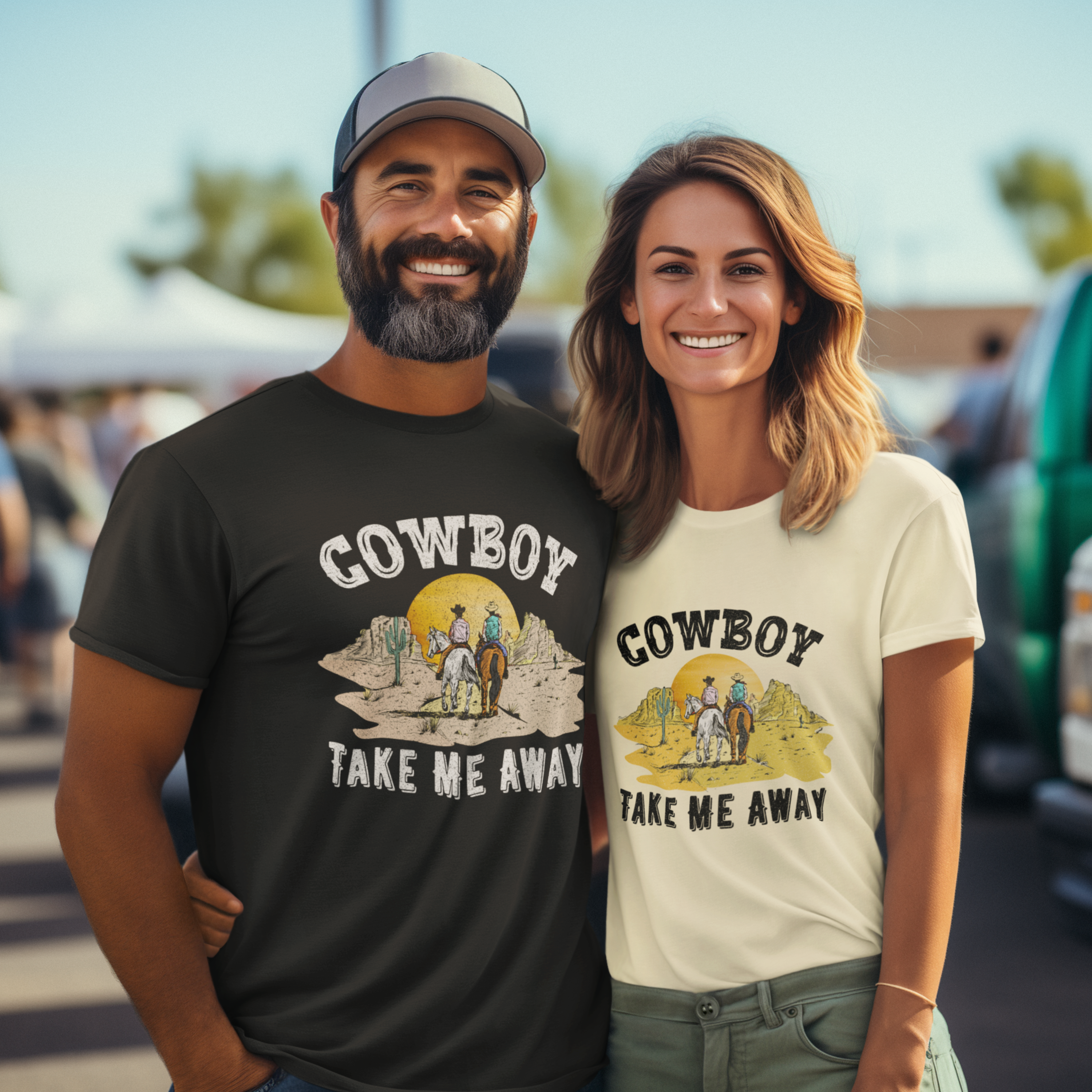 Cowboy Unisex Short Sleeve round neck T-Shirt