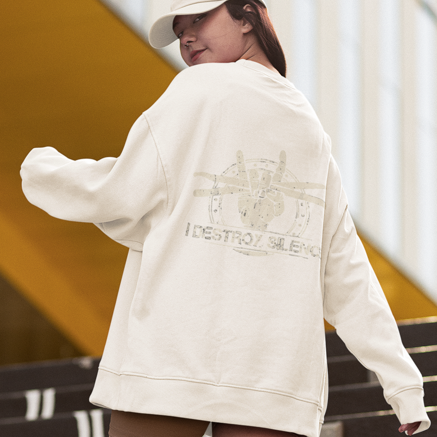 Round neck oversized streetwear Sweatshirt for women