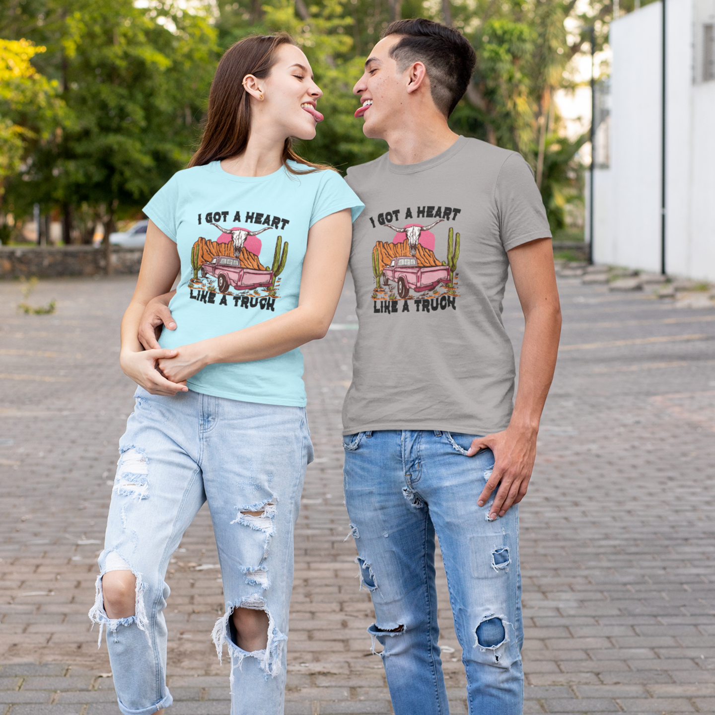 Western design round neck slim fit T-Shirt men Women