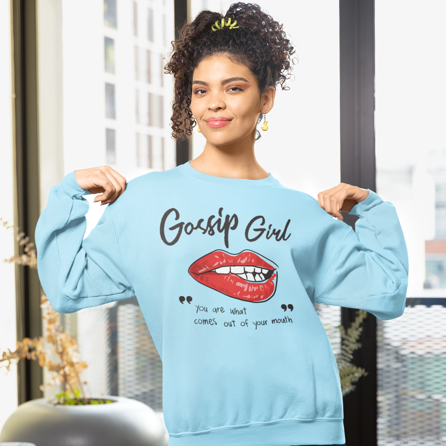 Round neck oversized Sweatshirt for women streetwear Styled