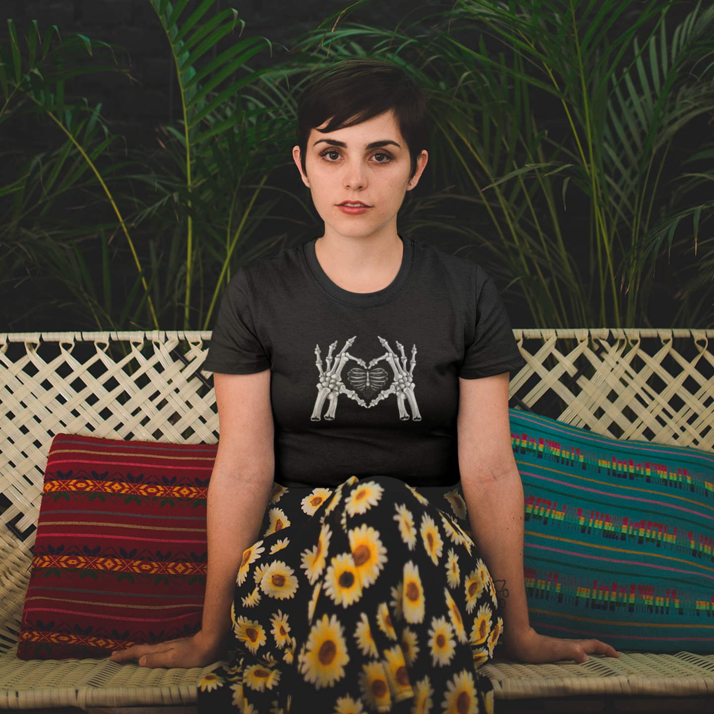 Halloween special printed round neck half sleeve slim fit t-shirt for Women