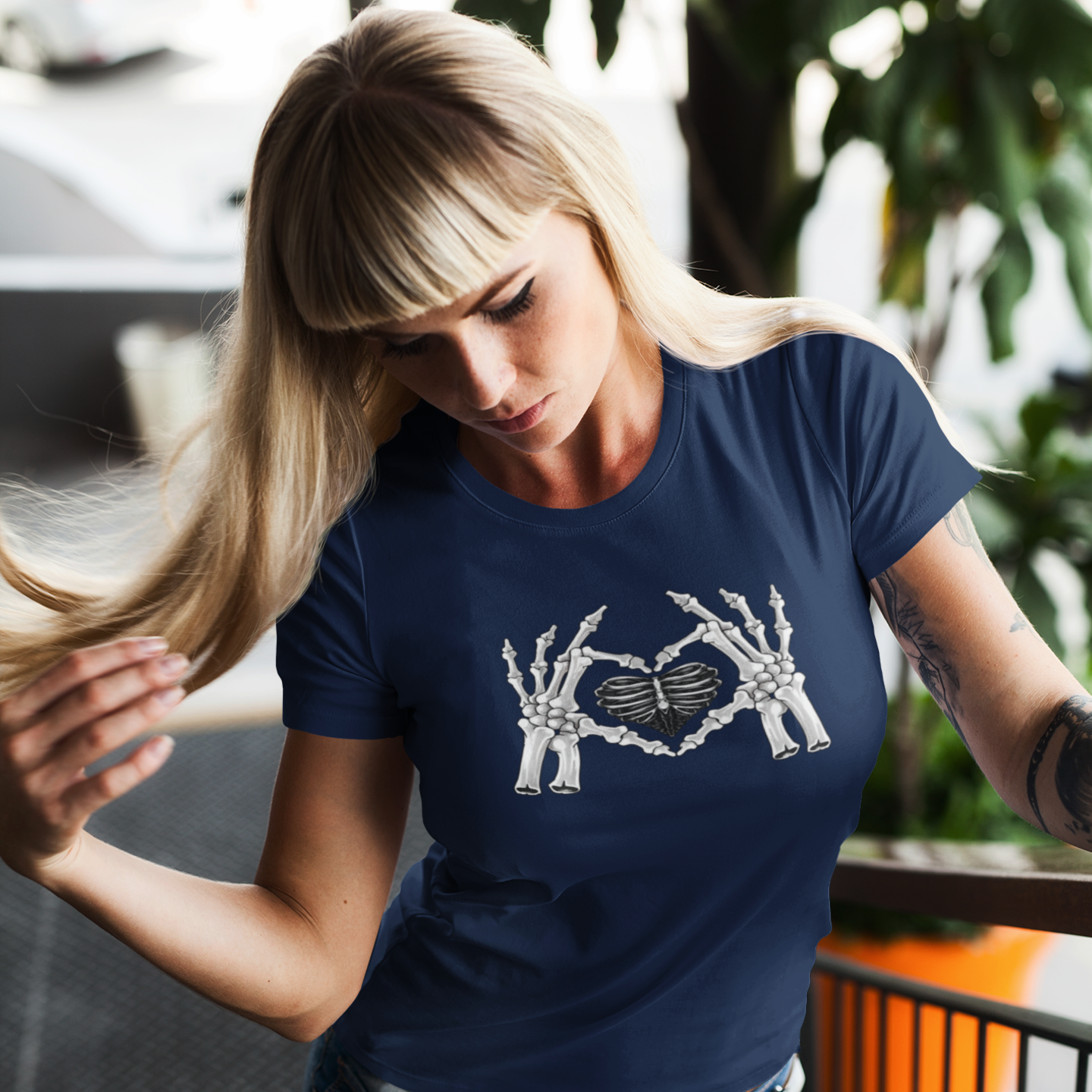 Halloween special printed round neck half sleeve slim fit t-shirt for Women