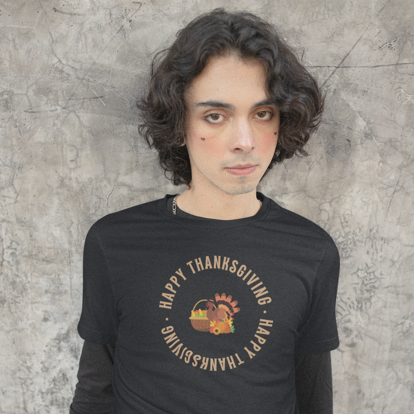 Men Thanksgiving special half sleeve round neck Tee