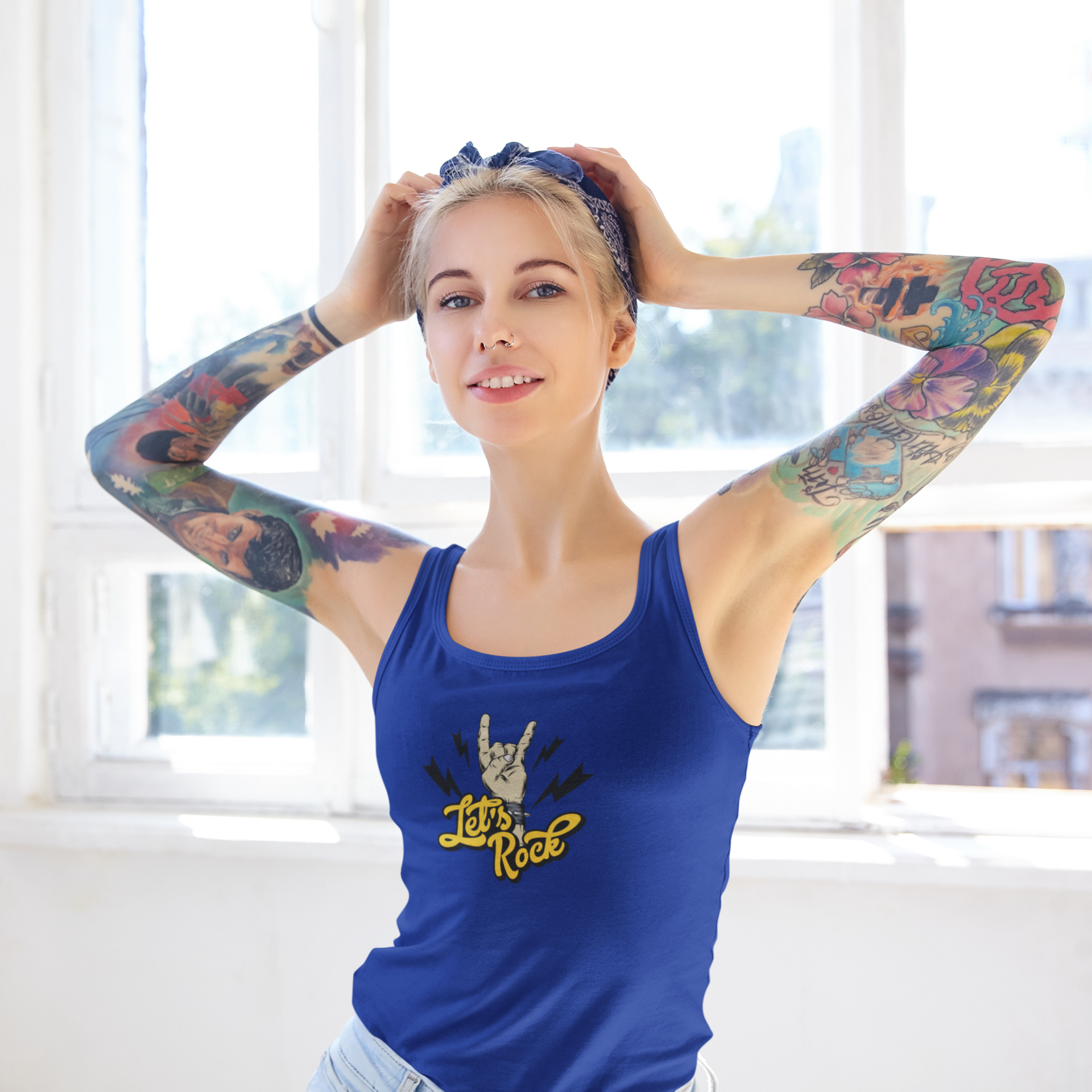 Women's party mode text printed slim fit Tank Top