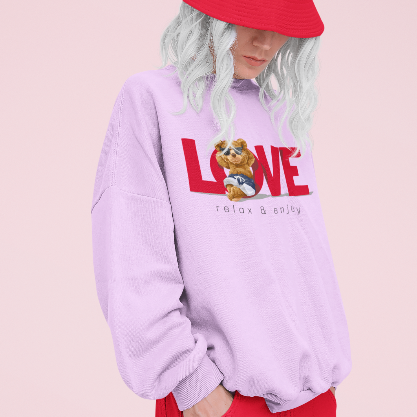 Roundneck oversized streetwear Sweatshirt for women