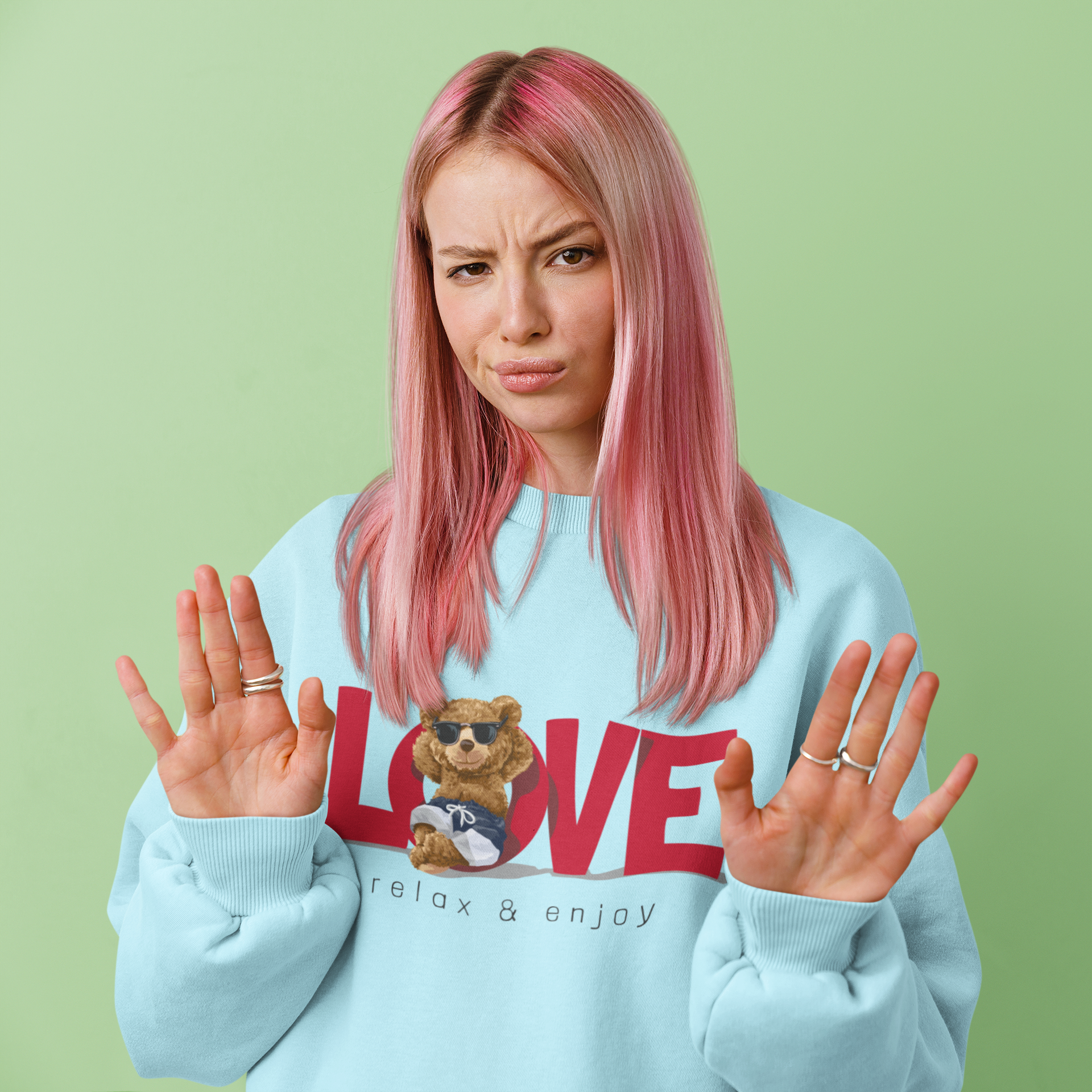 Roundneck oversized streetwear Sweatshirt for women