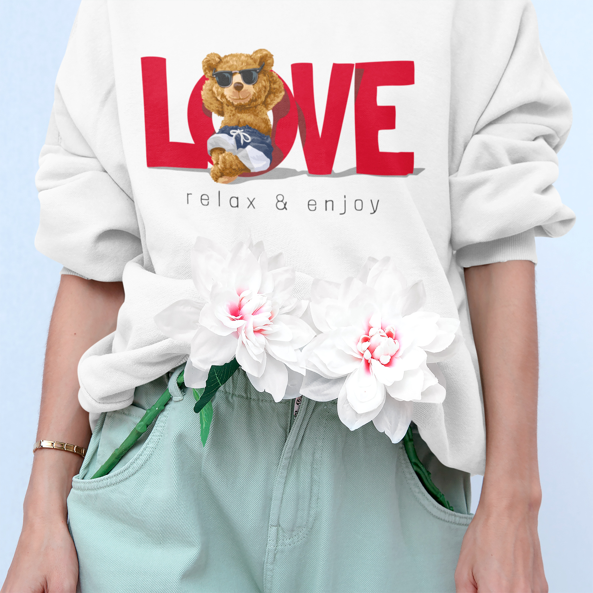 Roundneck oversized streetwear Sweatshirt for women