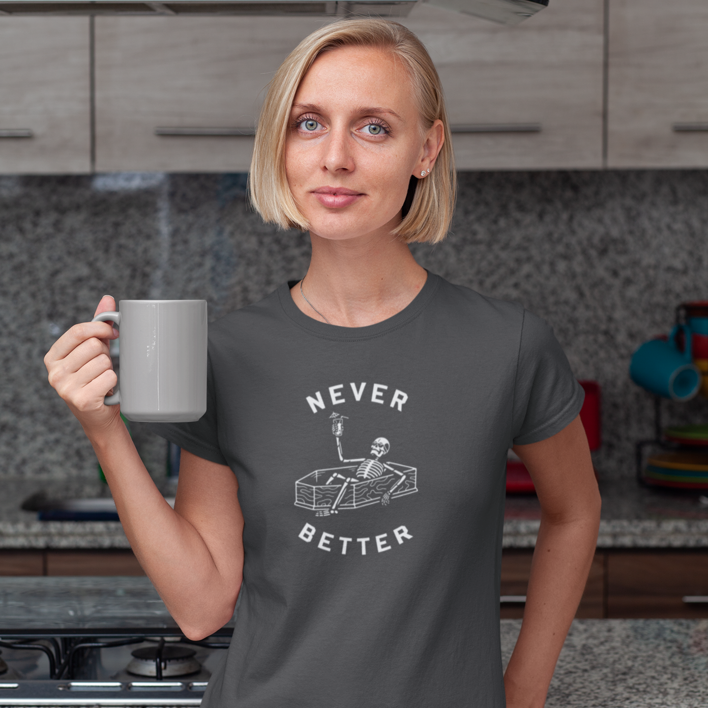 Halloween special printed round neck half sleeve slim fit t-shirt for Women