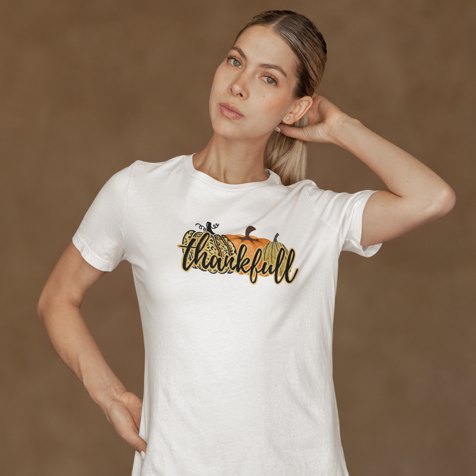 Women Thanksgiving special half sleeve round neck Tee