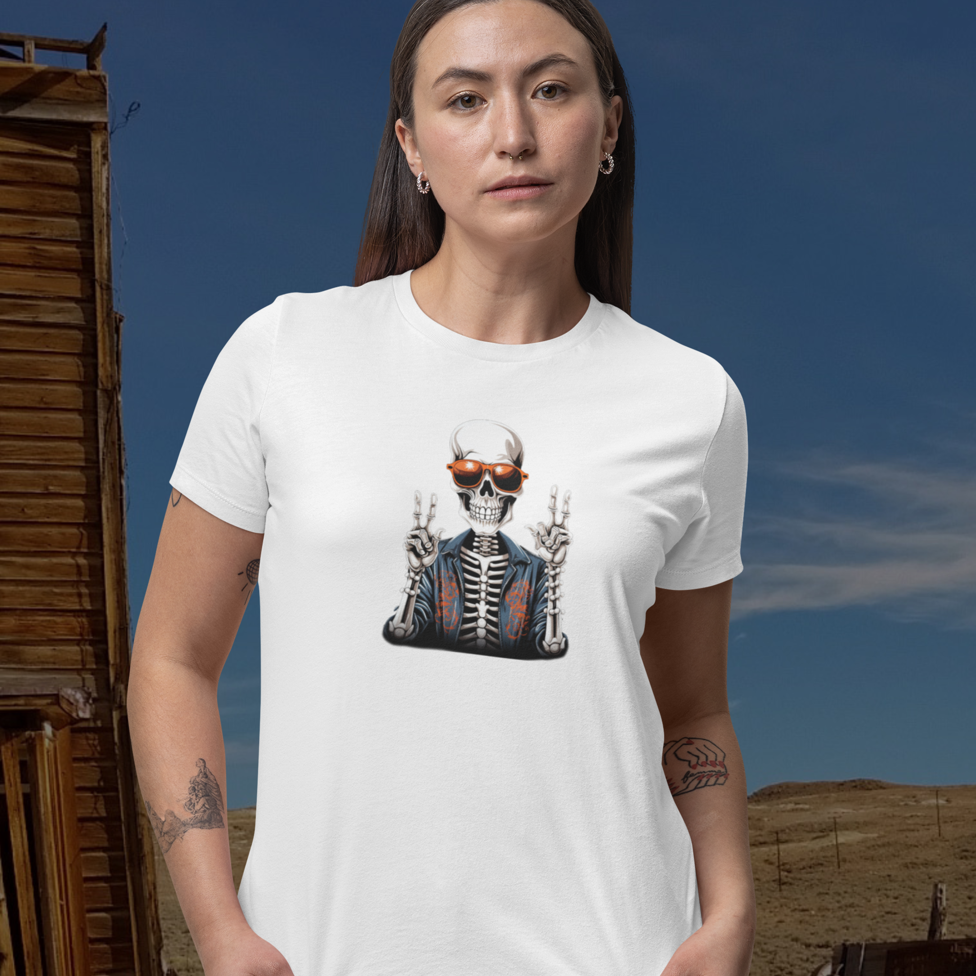 Halloween special printed round neck half sleeve slim fit t-shirt for Women