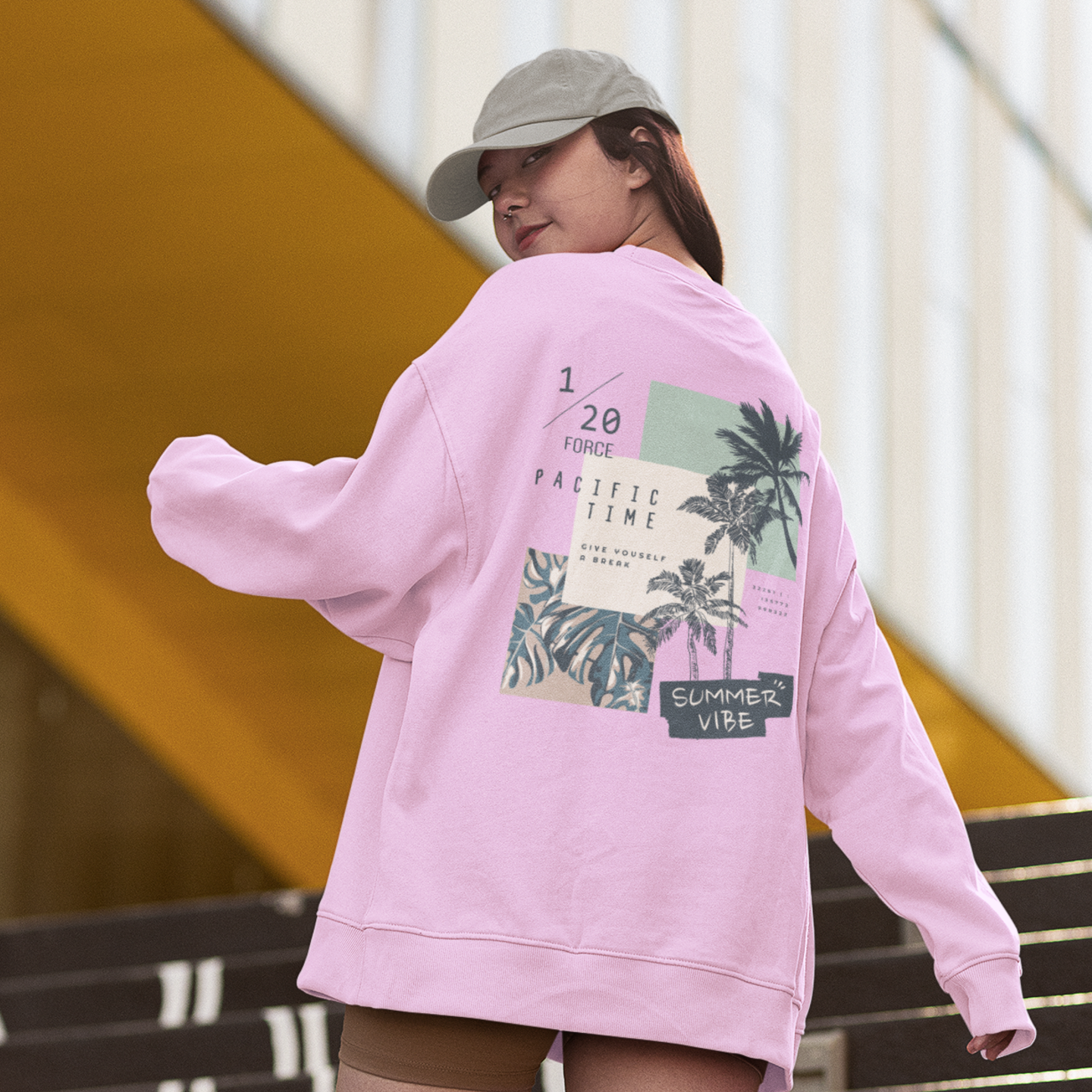 Streetwear Round neck oversized Sweatshirt for women