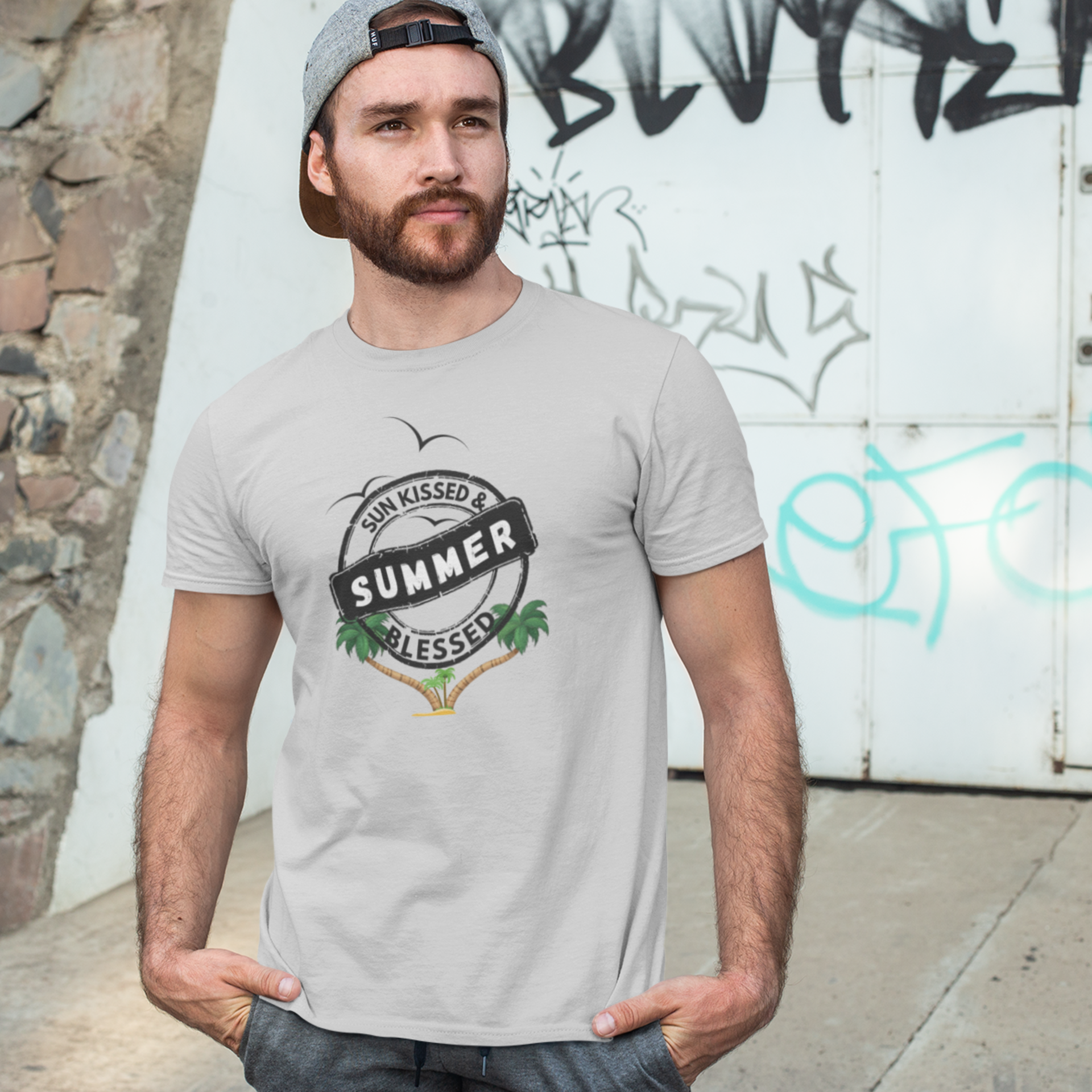 Summer mood round neck half sleeve T-Shirt for men Women