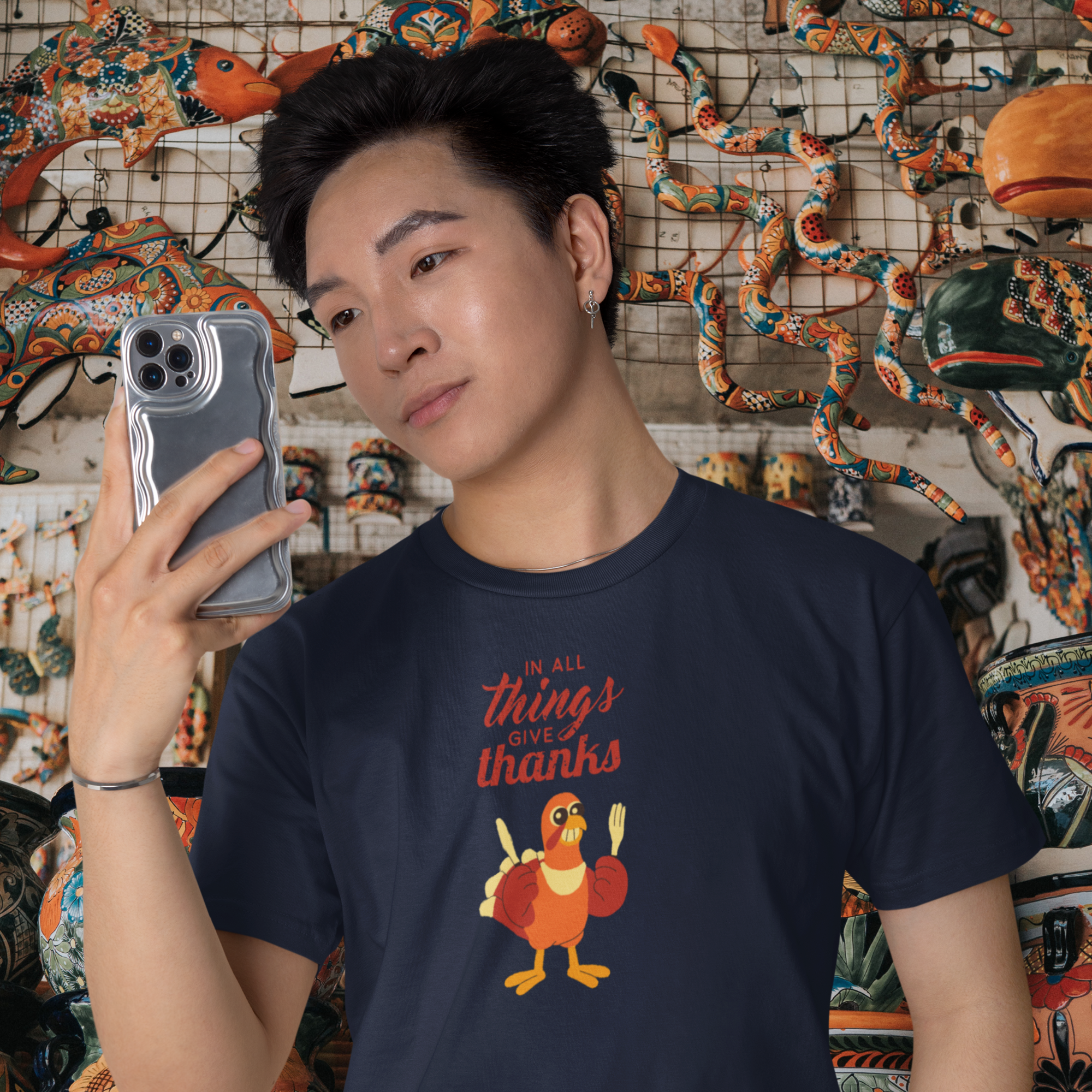 Men Thanksgiving special half sleeve round neck Tee