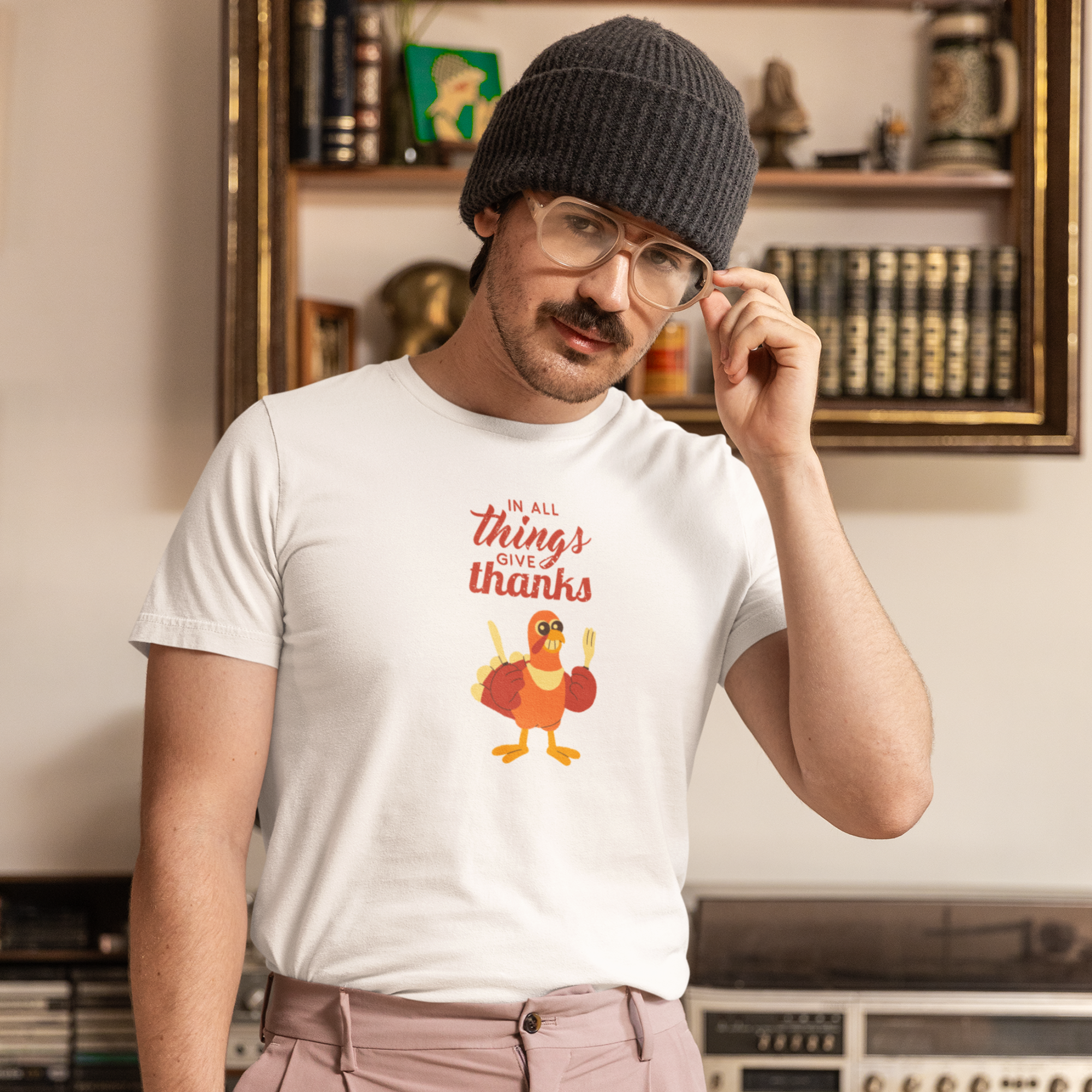 Men Thanksgiving special half sleeve round neck Tee