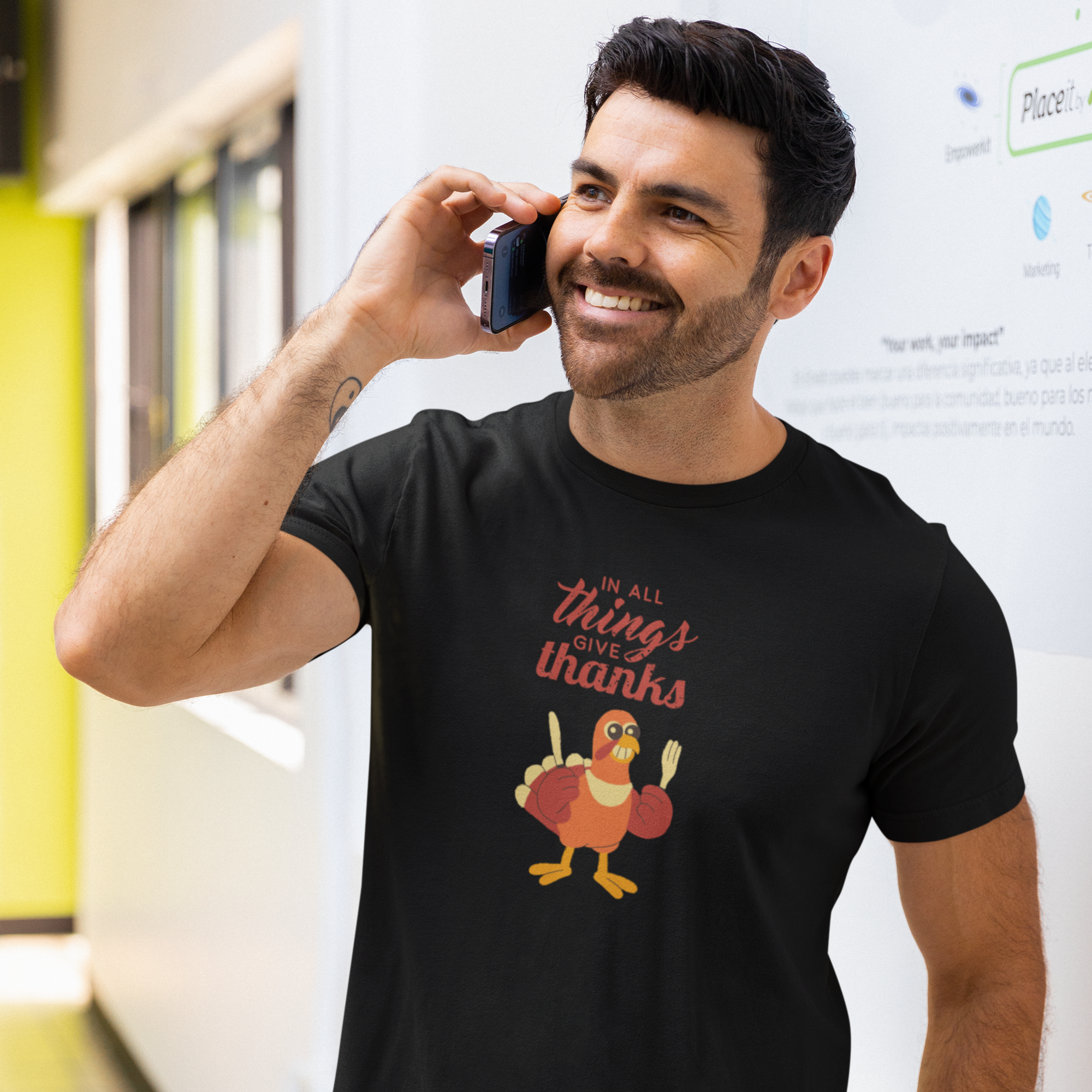 Men Thanksgiving special half sleeve round neck Tee