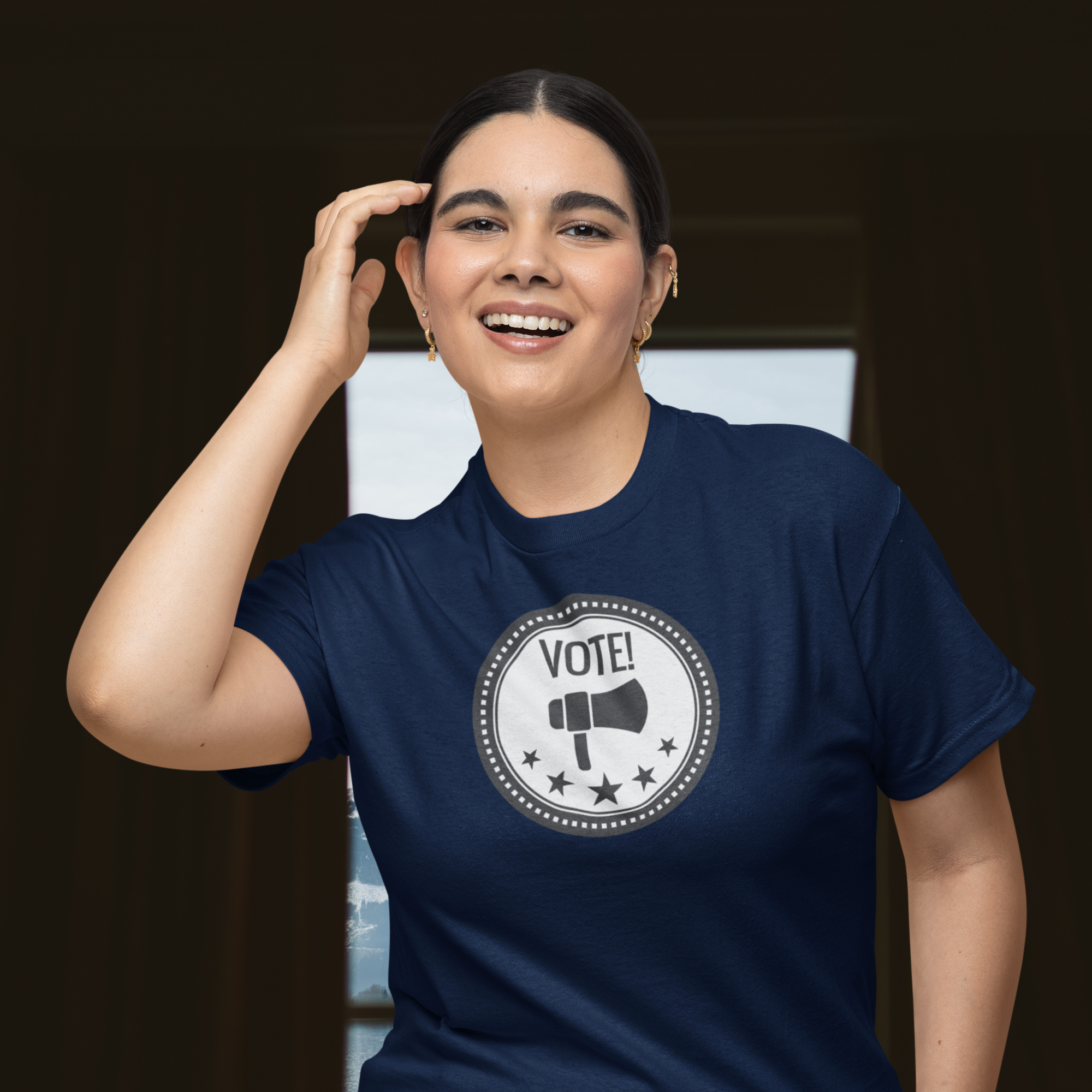 Vote America round neck classic fit t shirt for women