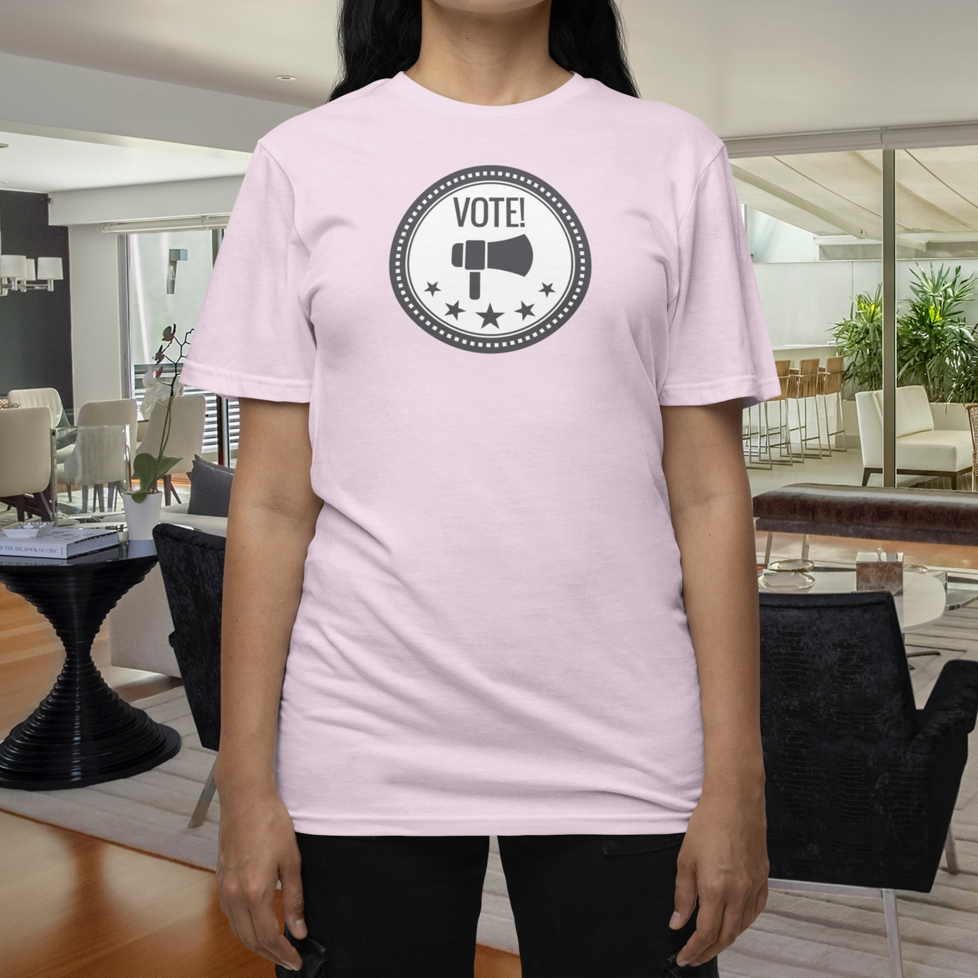 Vote America round neck classic fit t shirt for women