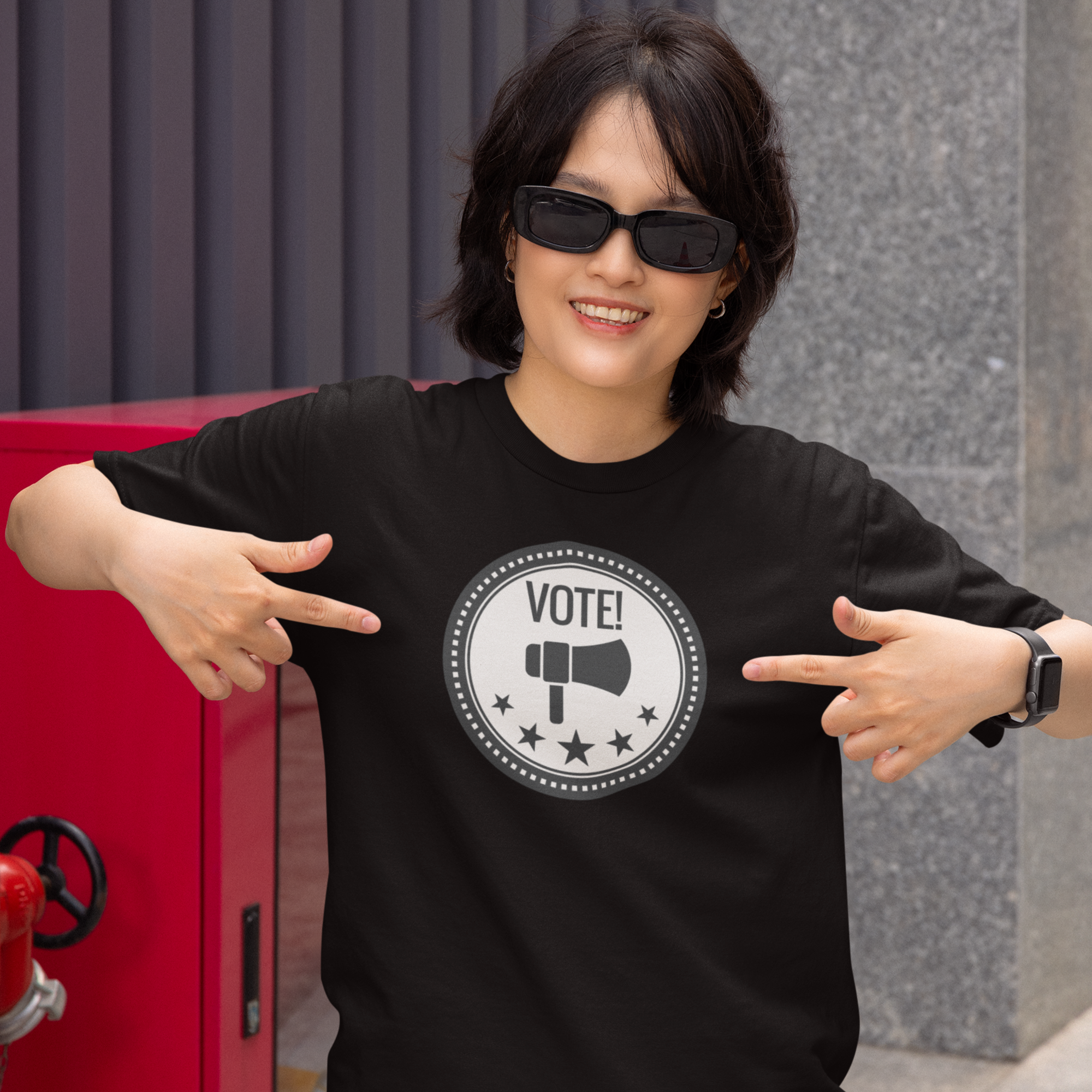 Vote America round neck classic fit t shirt for women