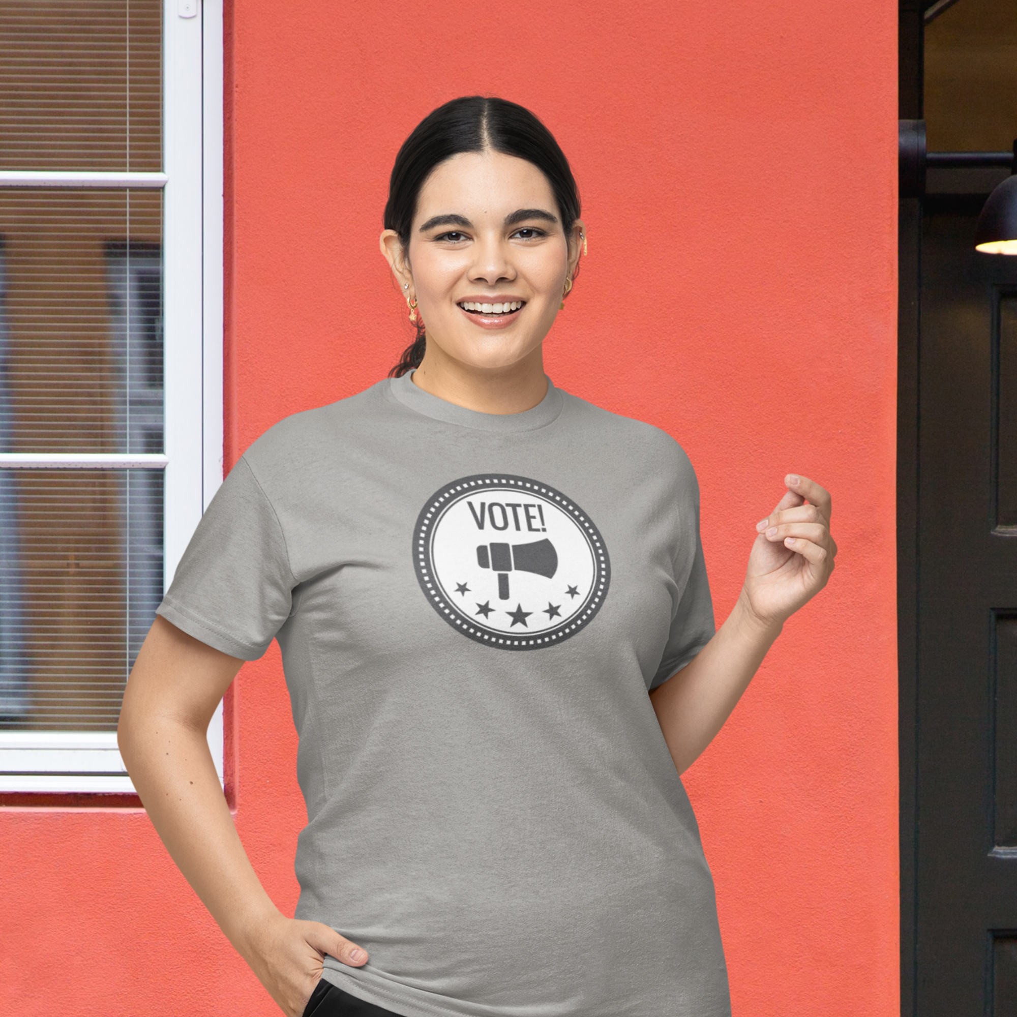 Vote America round neck classic fit t shirt for women