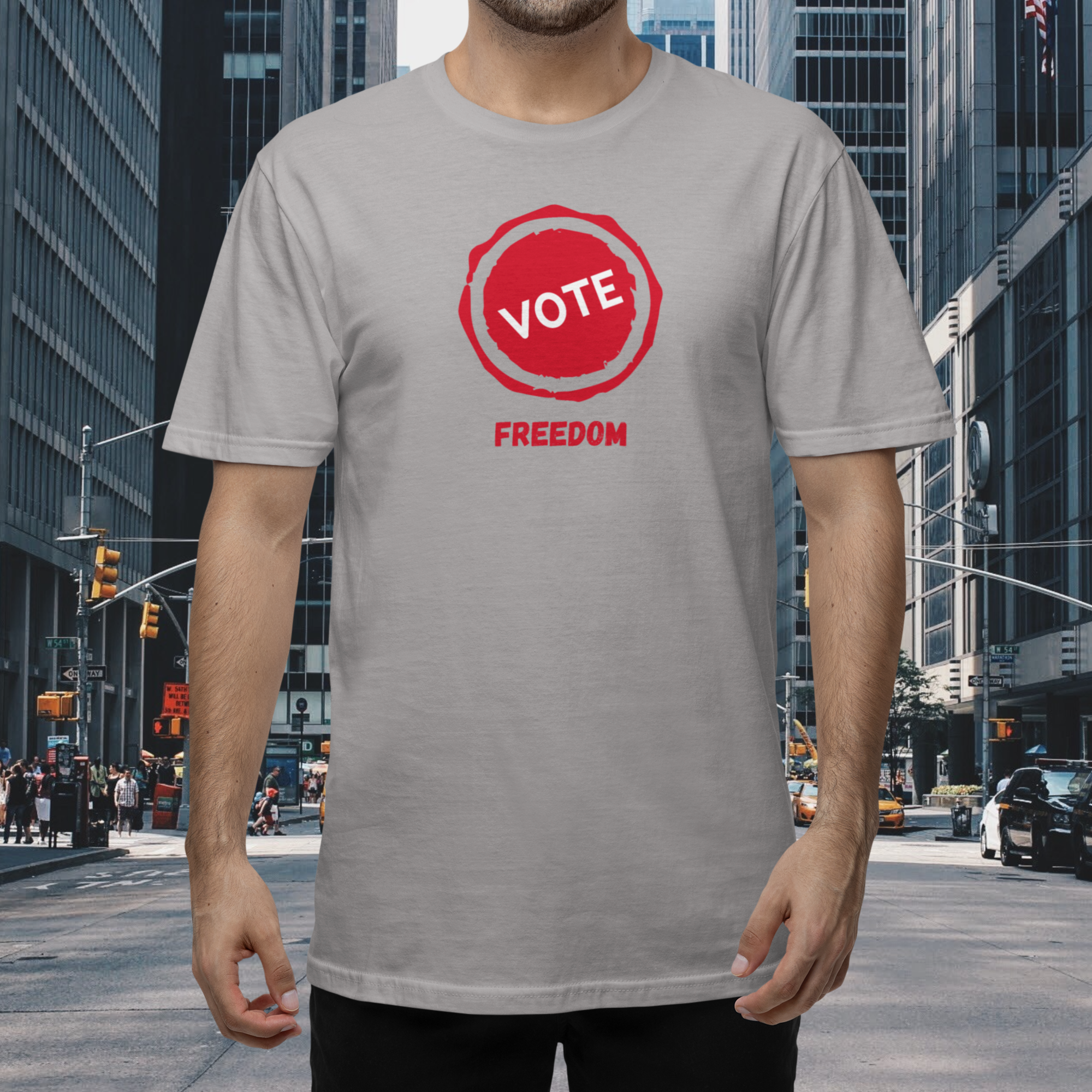 Voting special round neck classic fit t shirt for Men