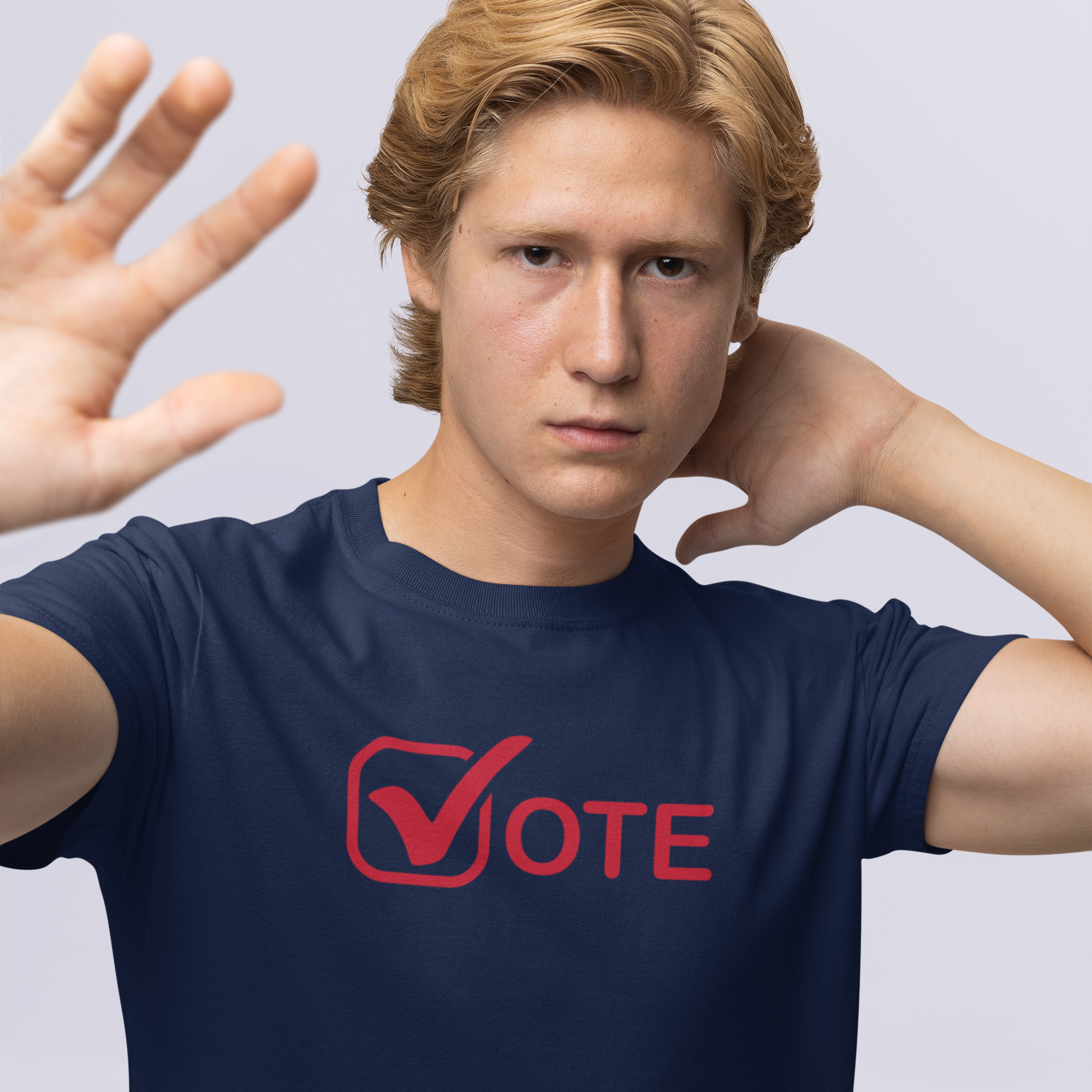 Voting special round neck classic fit t shirt for Men