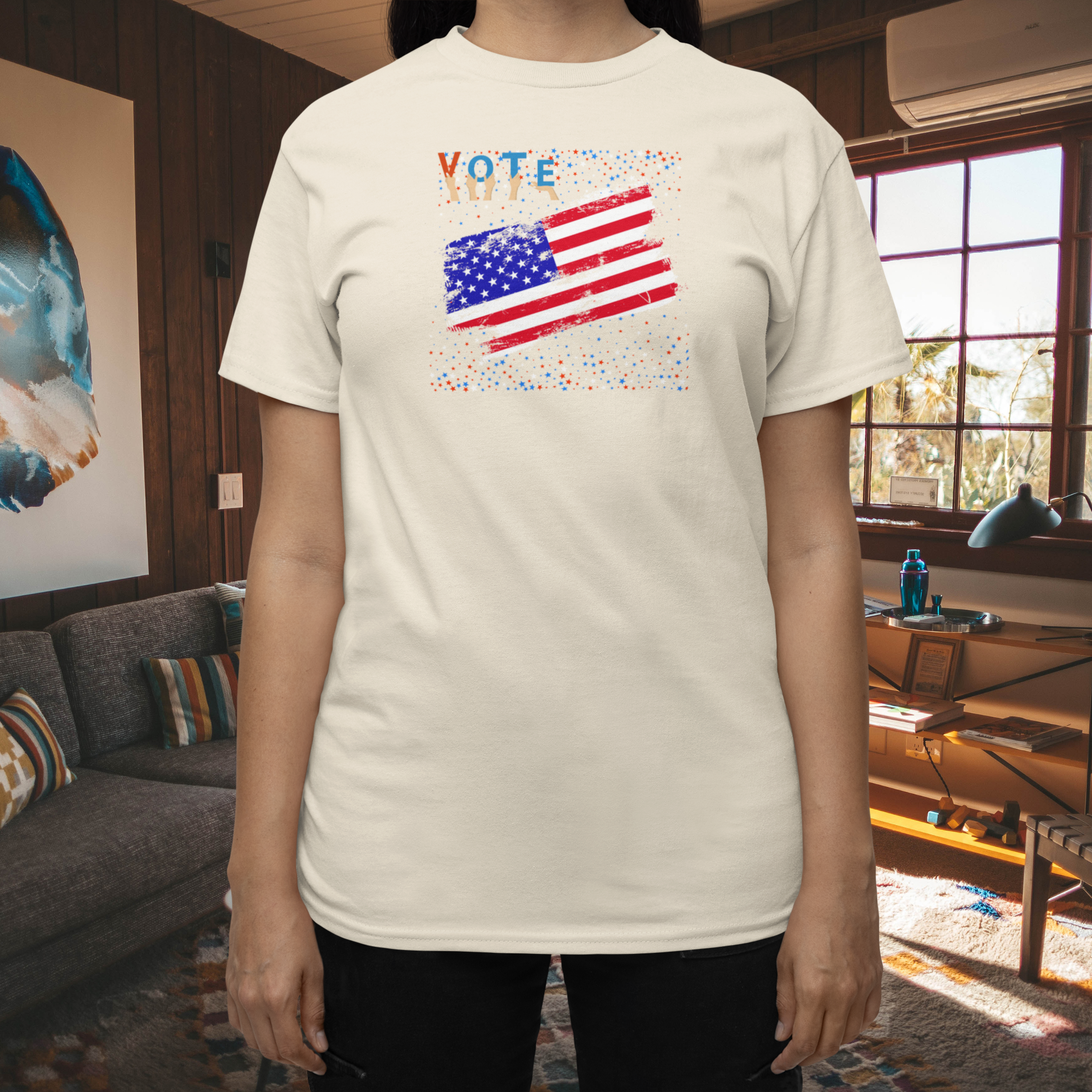 Vote America round neck classic fit T-Shirt for Women