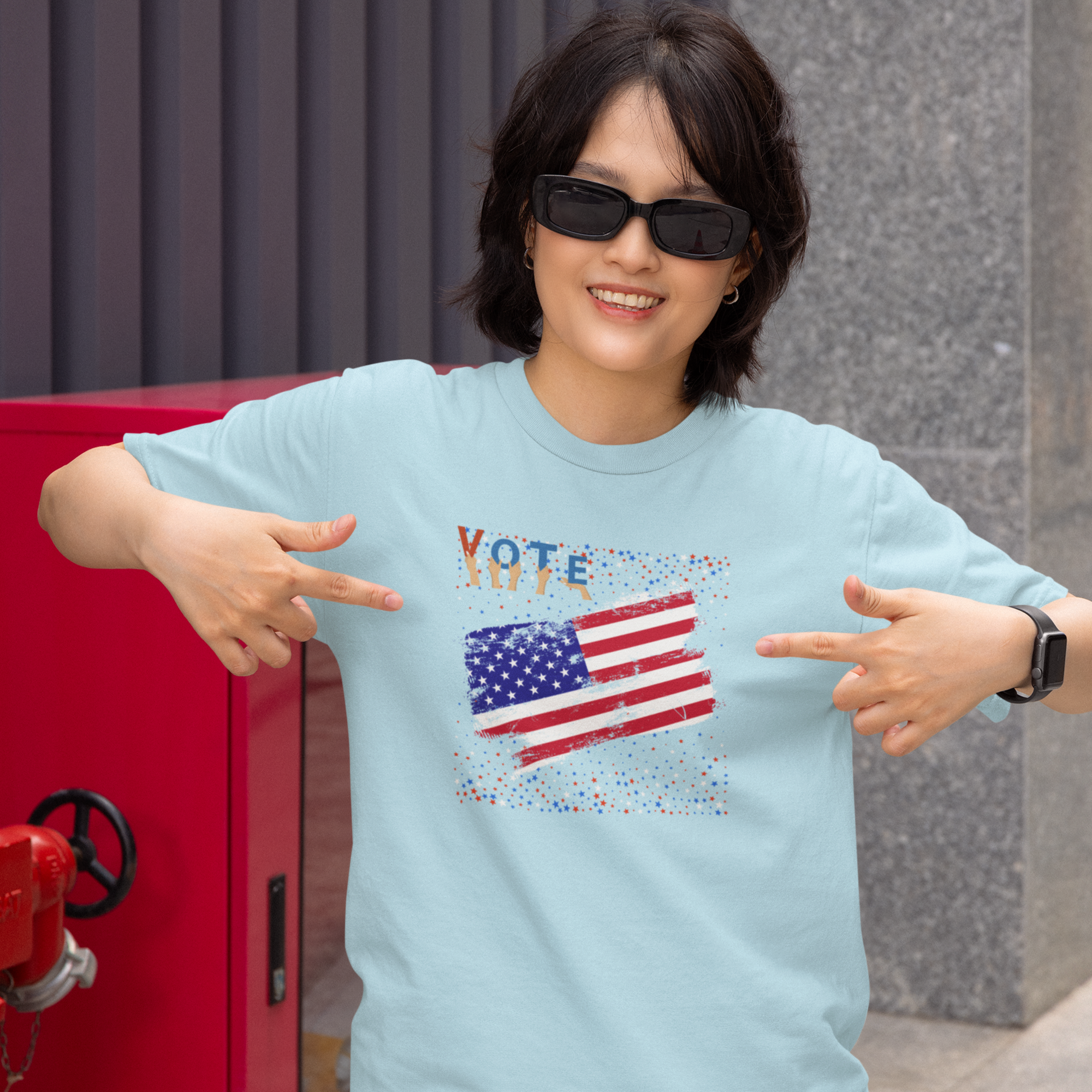 Vote America round neck classic fit T-Shirt for Women