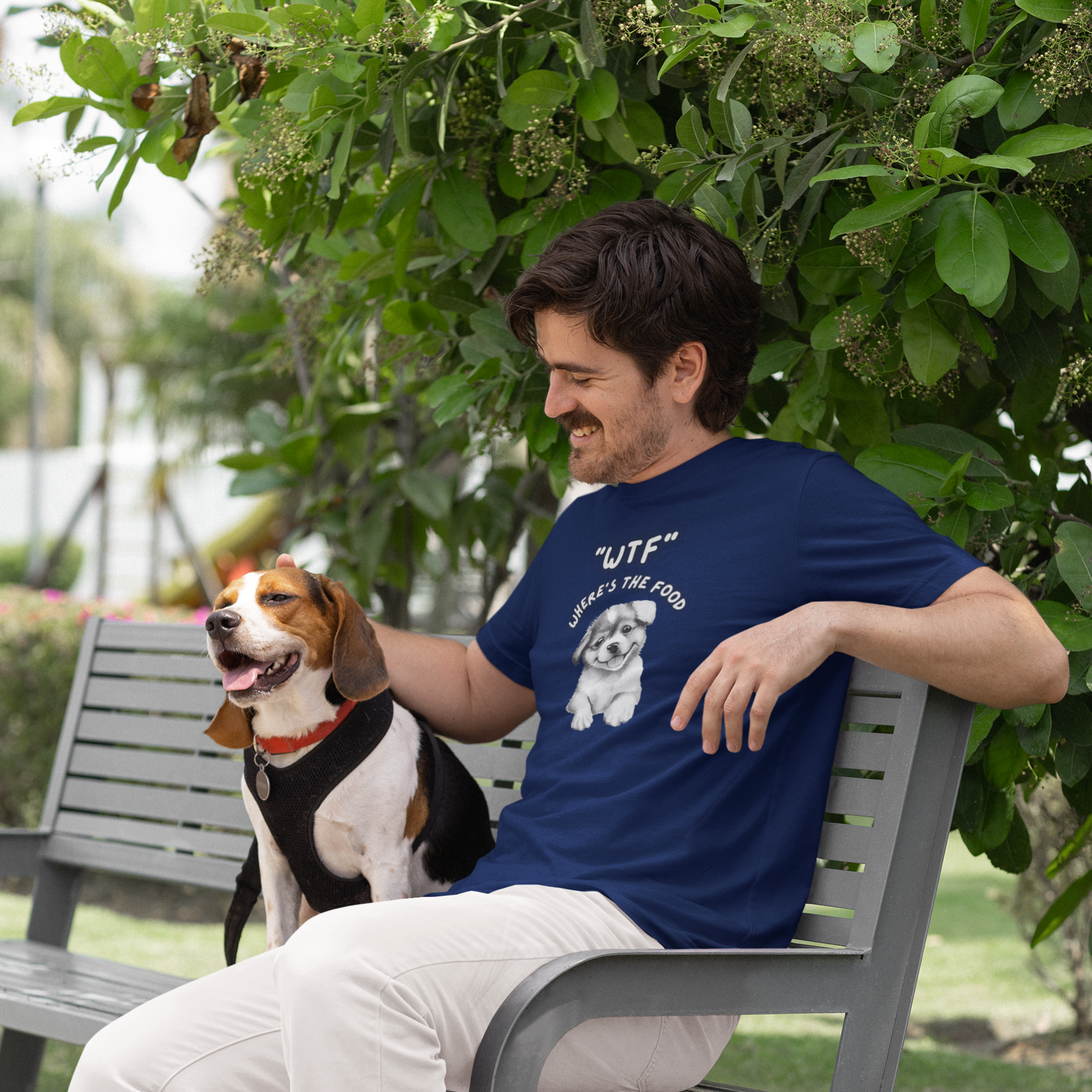 Unisex Dog lover Printed round neck classic fit T-Shirt