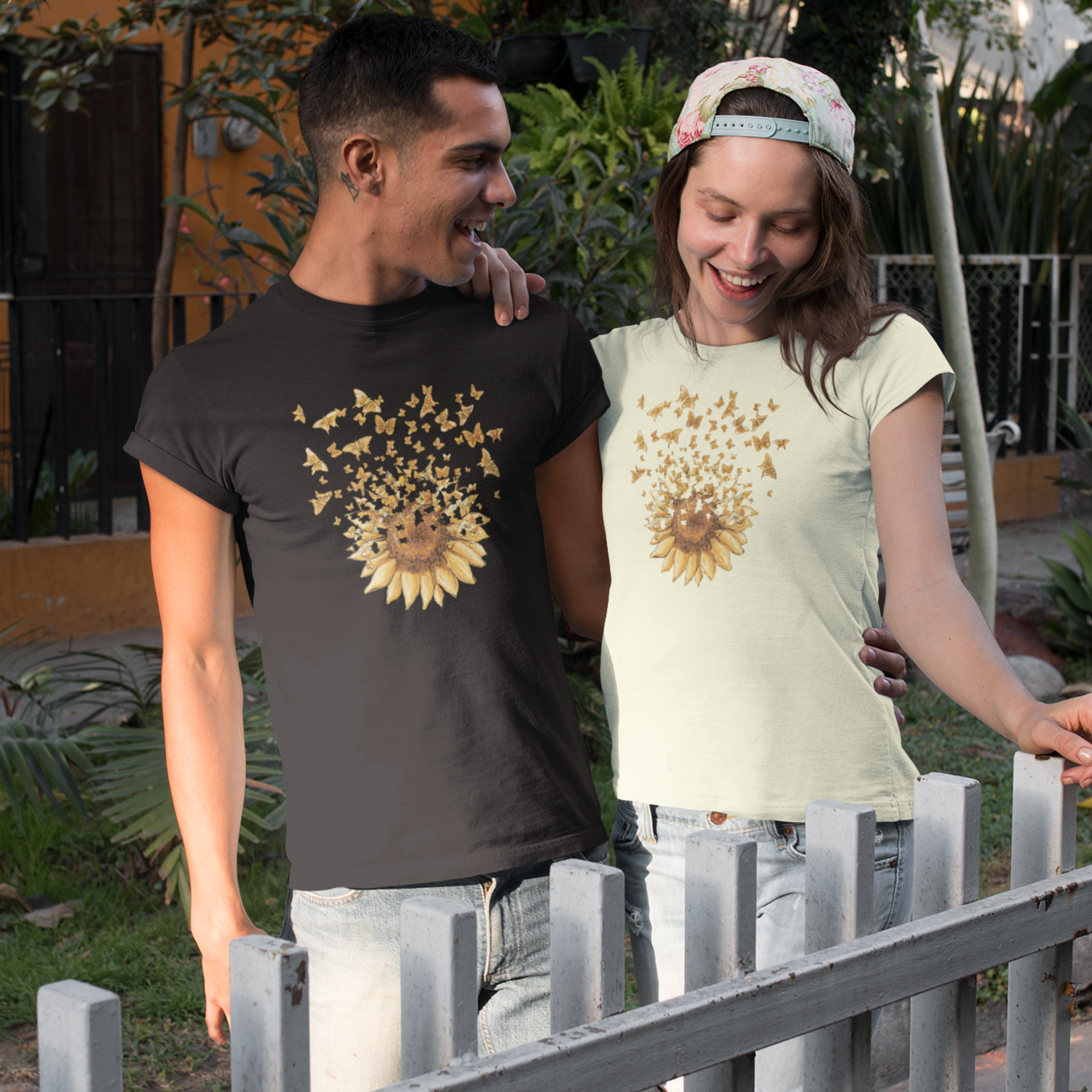 Sunflower Printed roundneck short sleeve unisex T-shirt