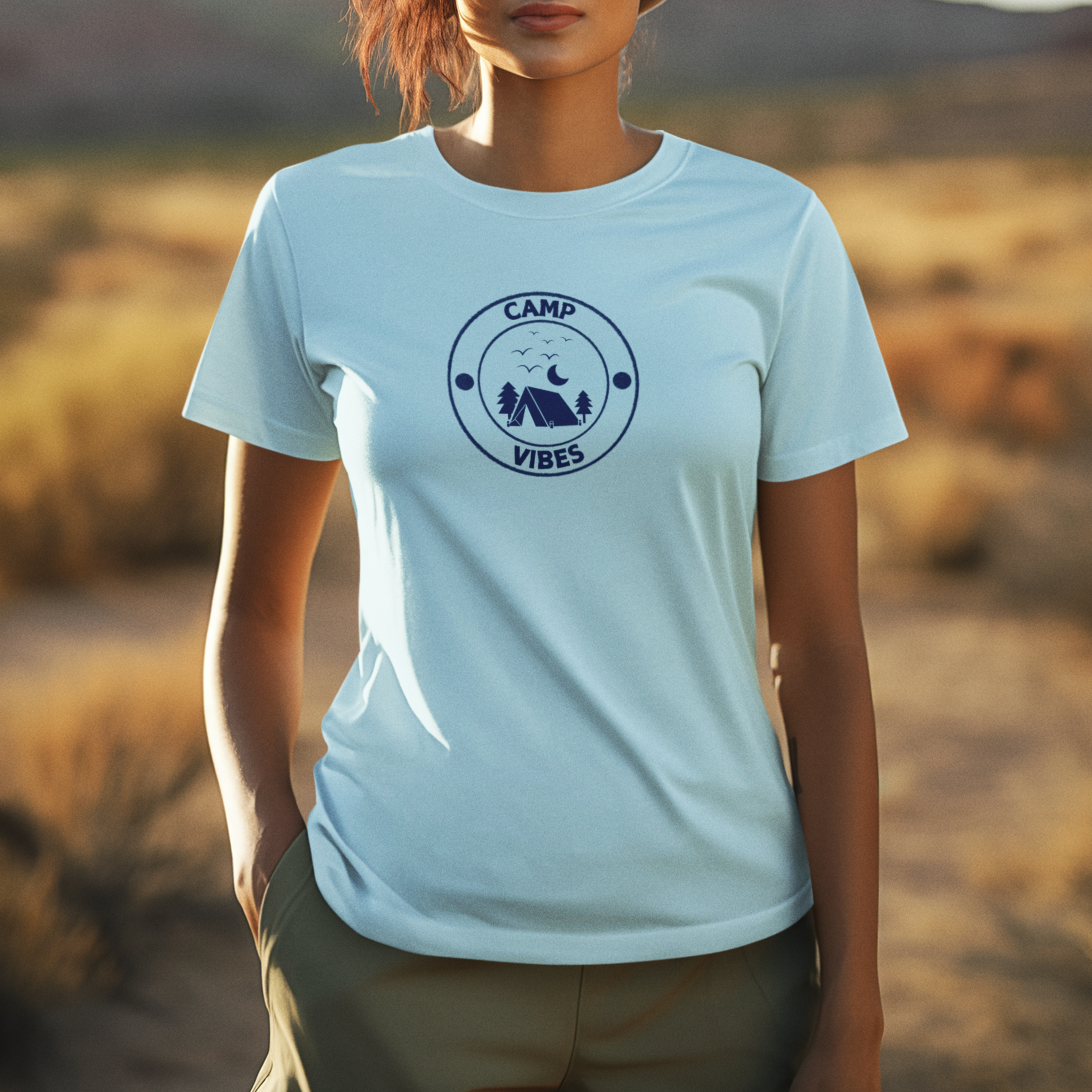 Camping mood classic fit round neck T-Shirt men Women