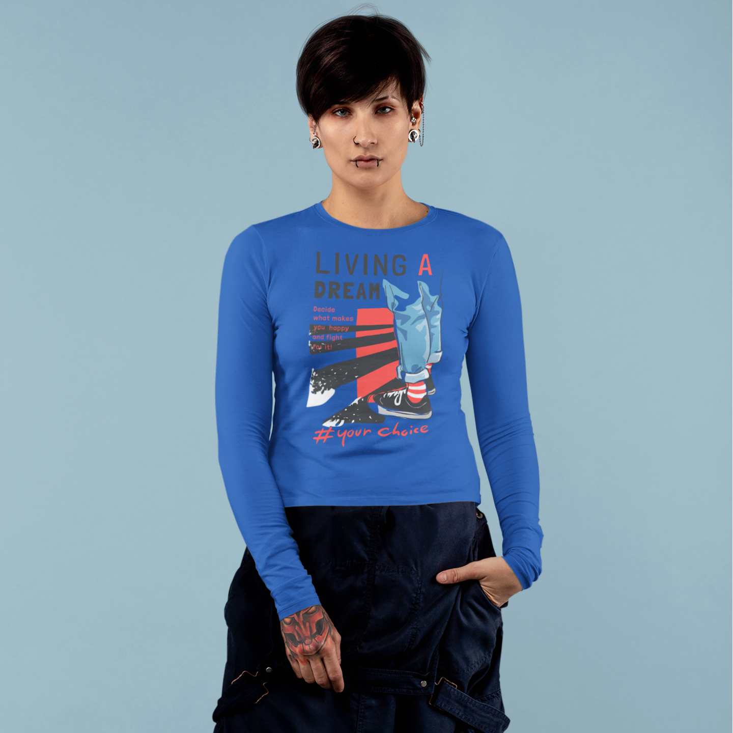 Women Ultra Cotton Long Sleeve round neck streetwear T shirt