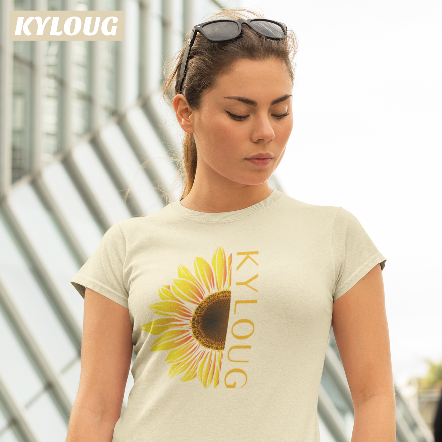 Brand flower printed round neck short sleeve T-shirt for men women