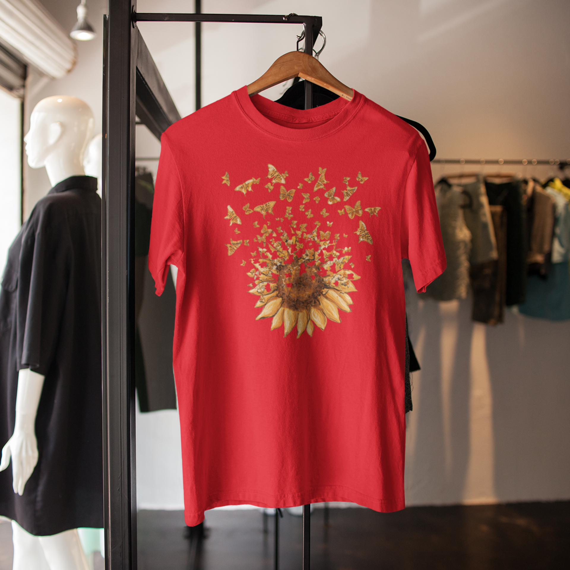 Sunflower Printed roundneck short sleeve unisex T-shirt