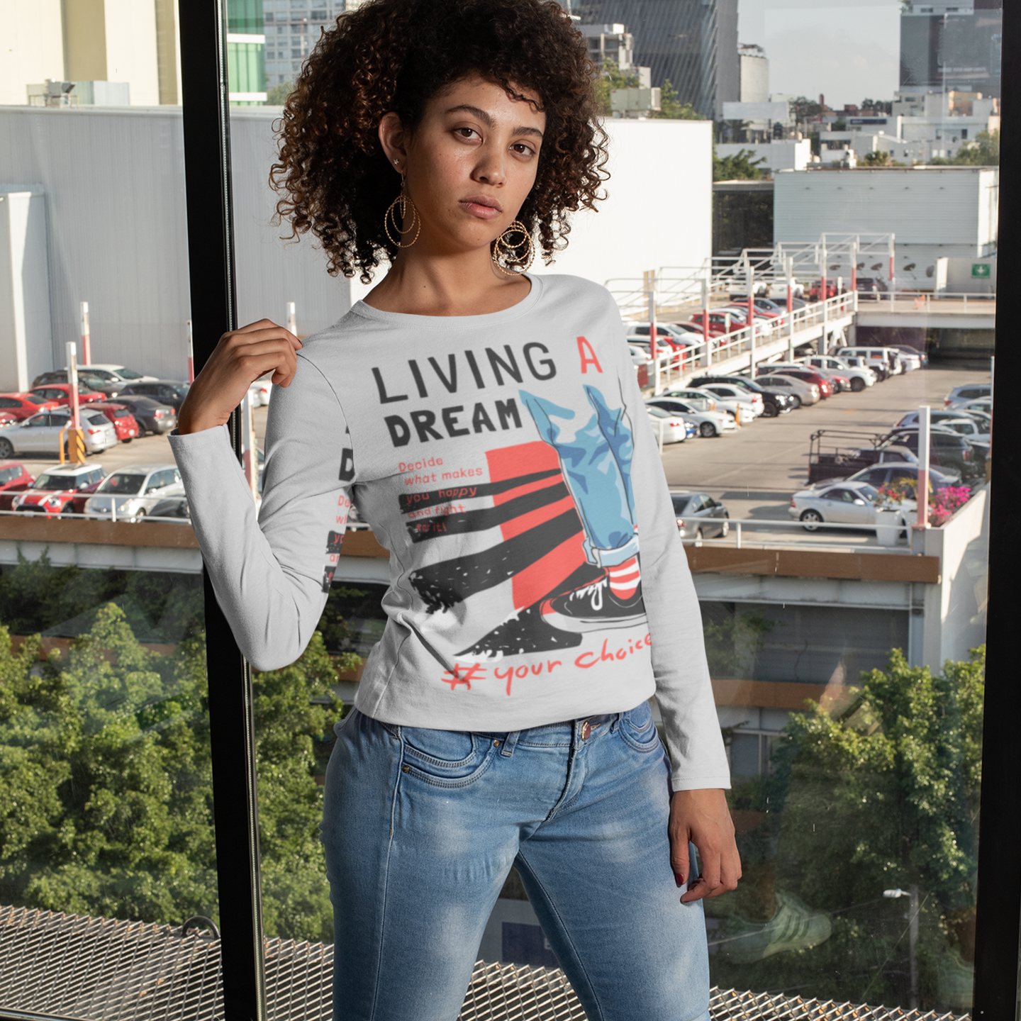 Women Ultra Cotton Long Sleeve round neck streetwear T shirt