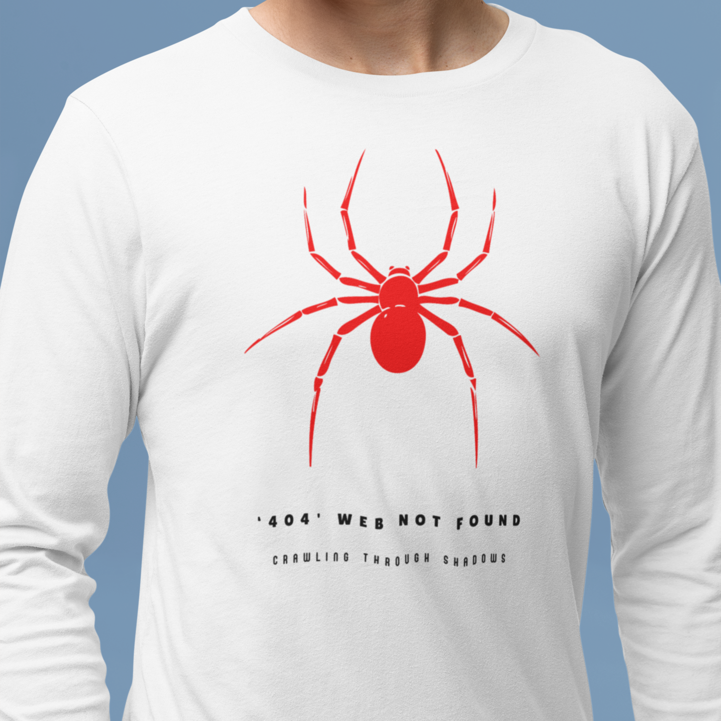 Web Not Found-Round Neck Long Sleeve Tshirt for Men