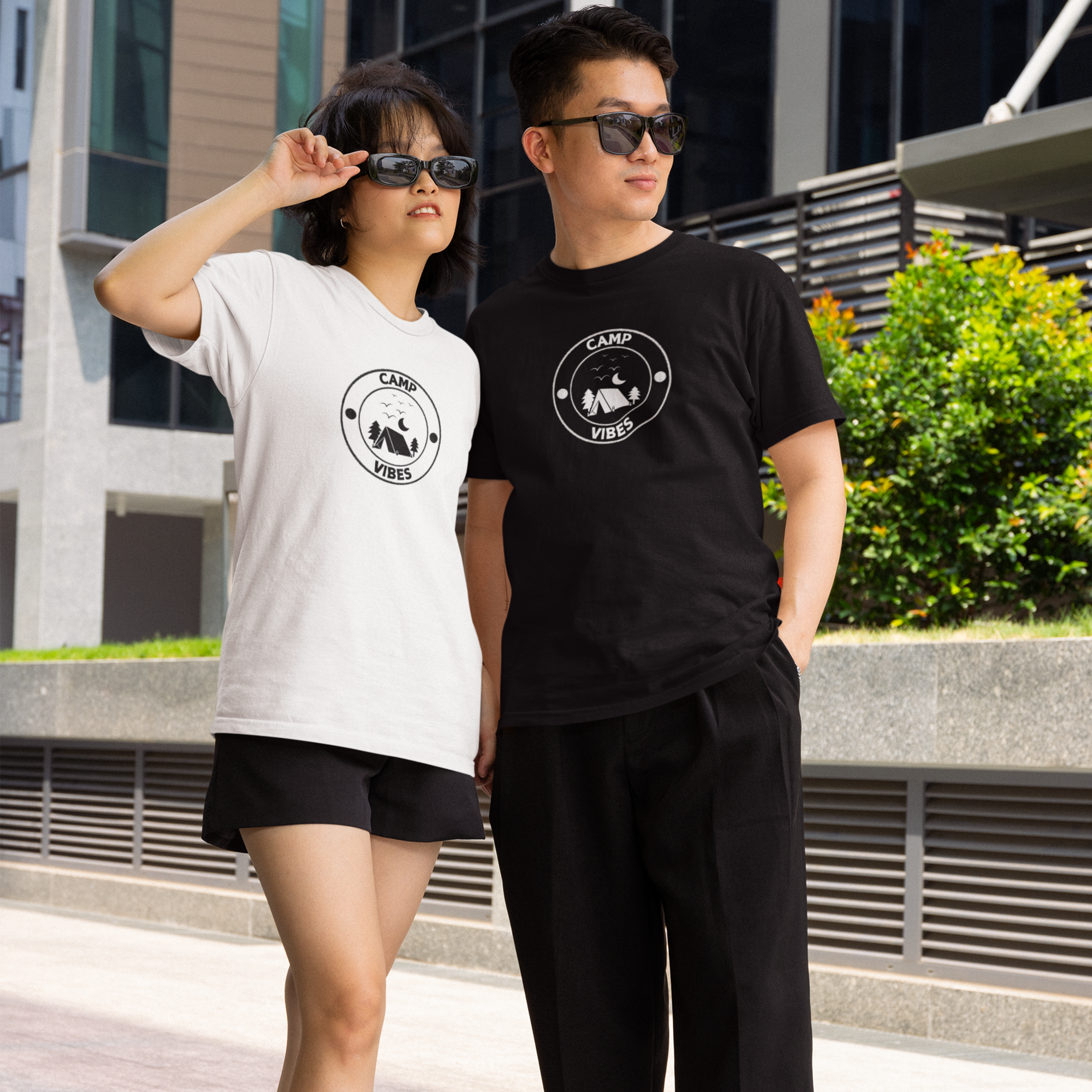 Camping mood classic fit round neck T-Shirt men Women