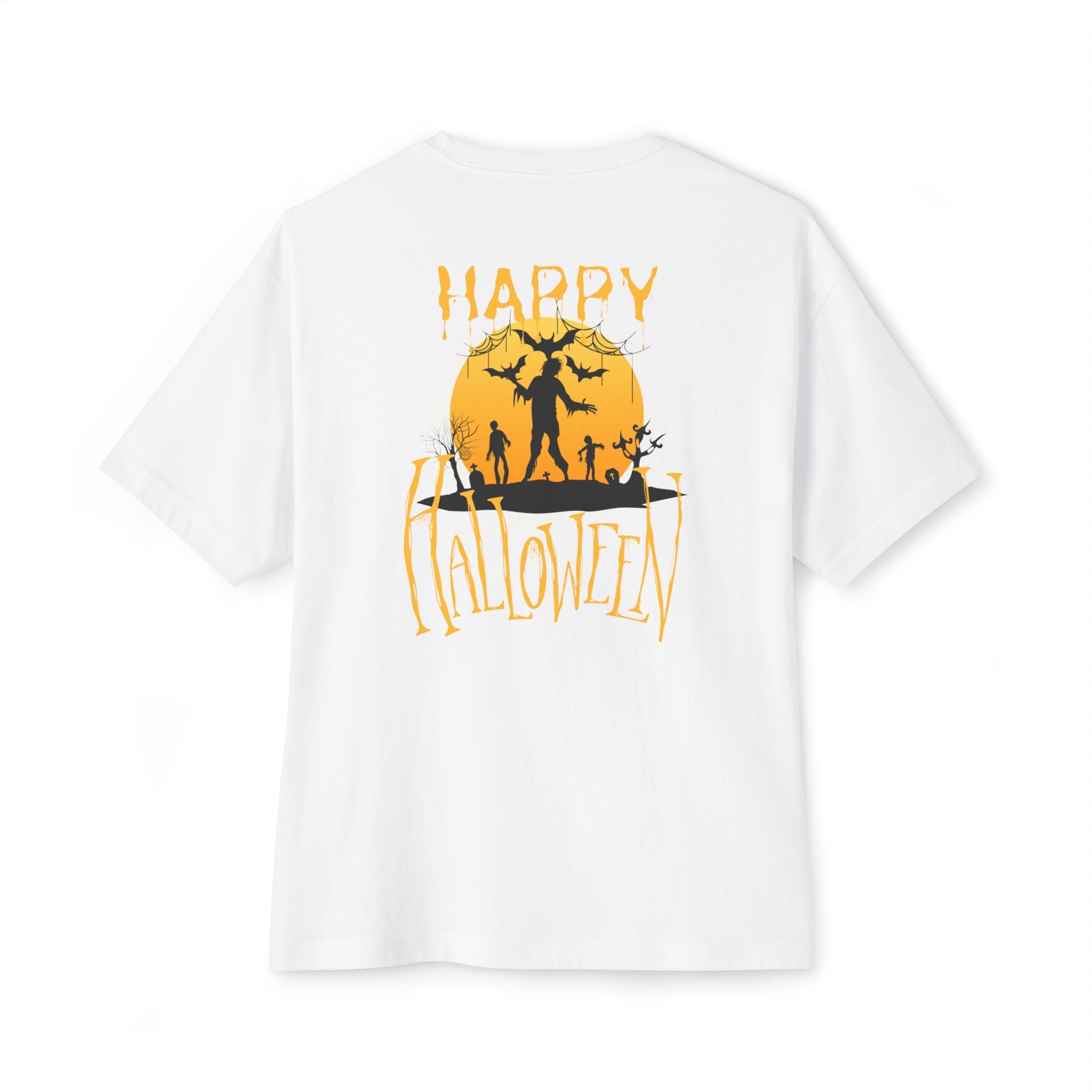 Halloween special back printed oversized round neck t shirt for Men