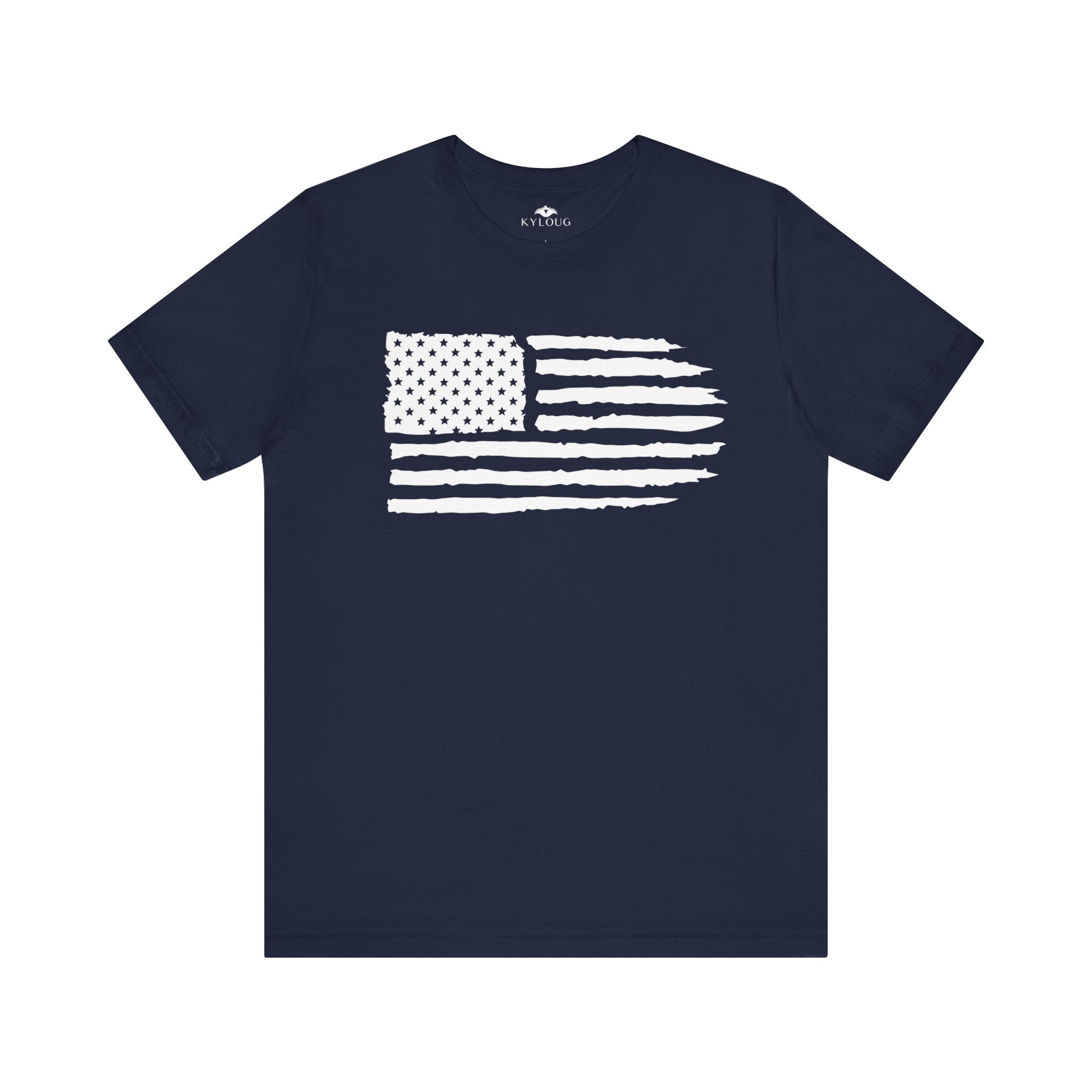 Unisex round neck American Flag vintage T-Shirt